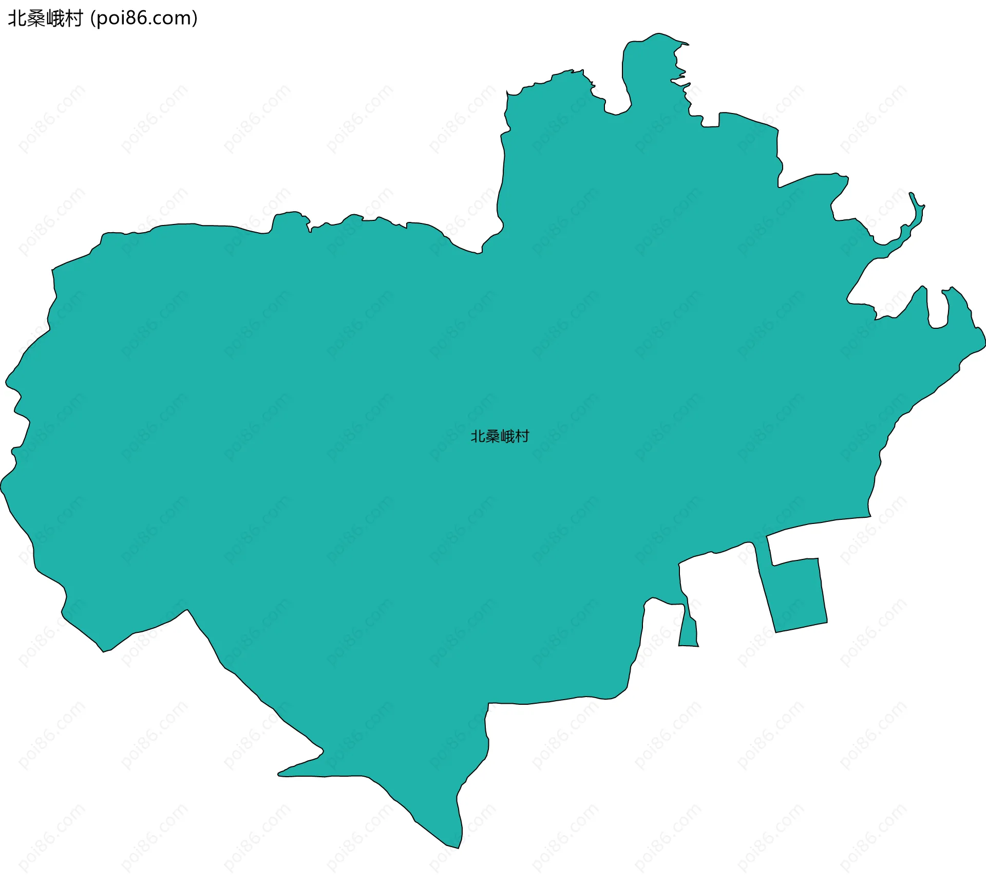 北桑峨村边界地图