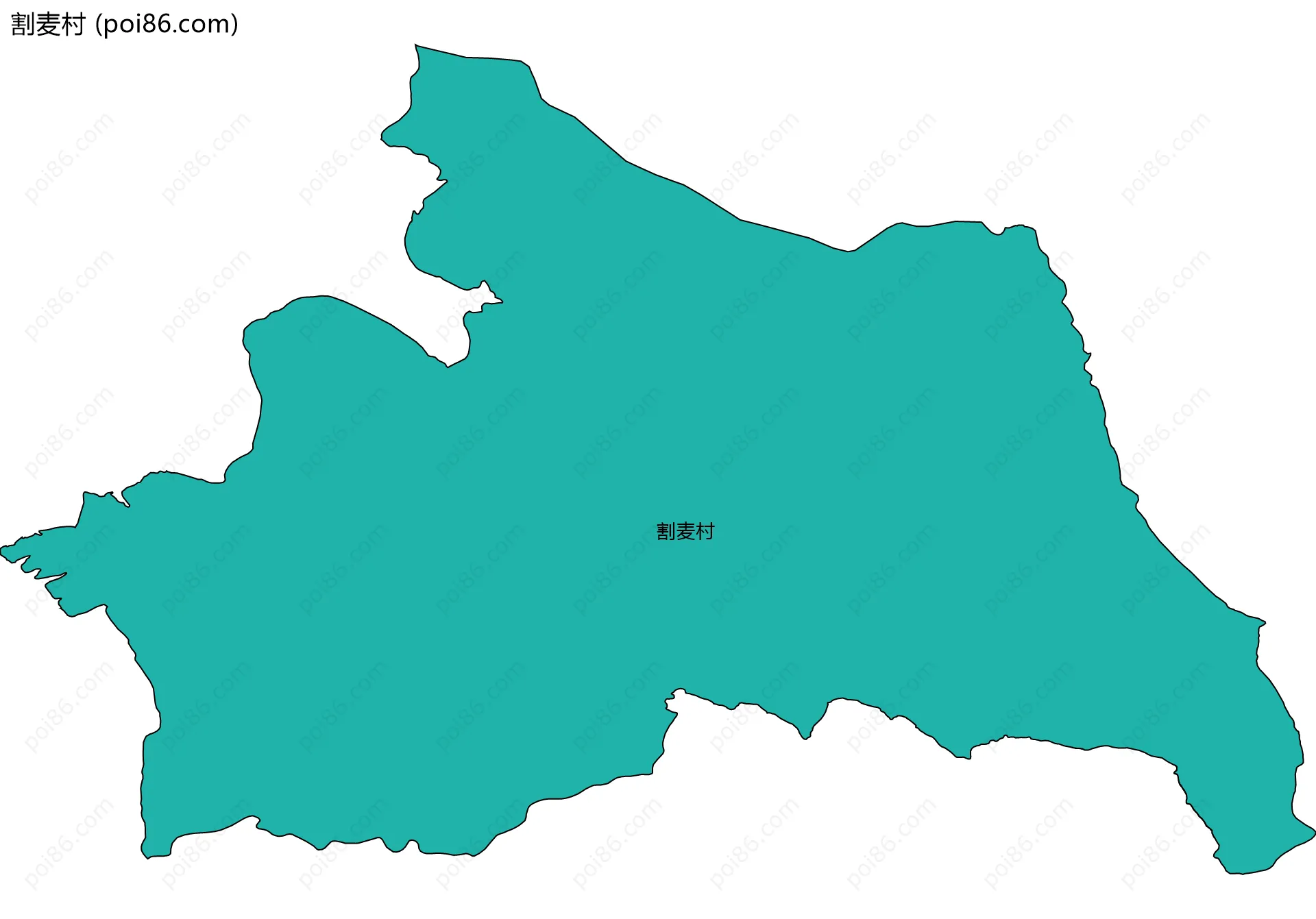 割麦村边界地图