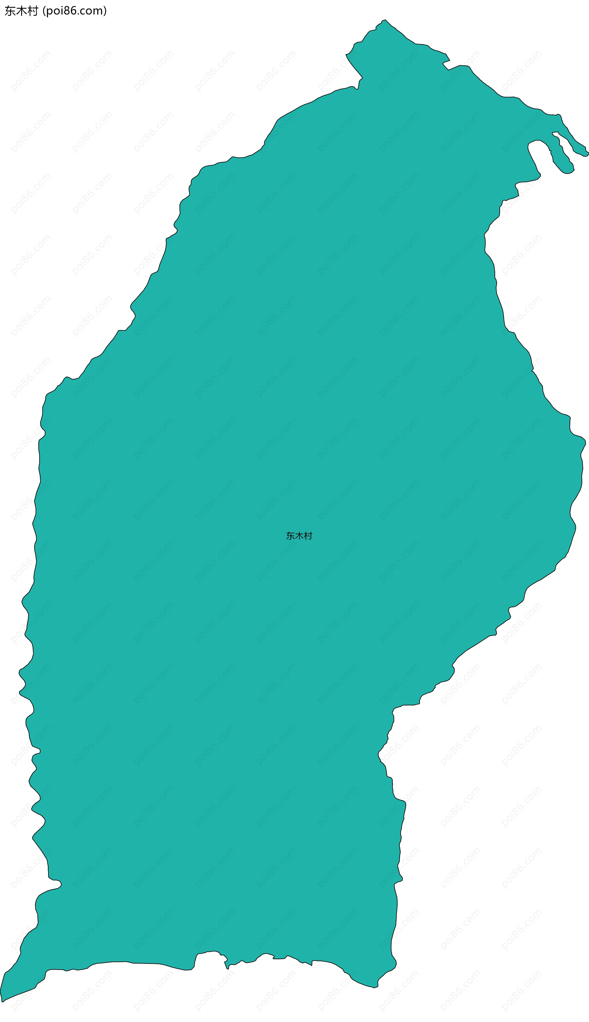东木村边界地图