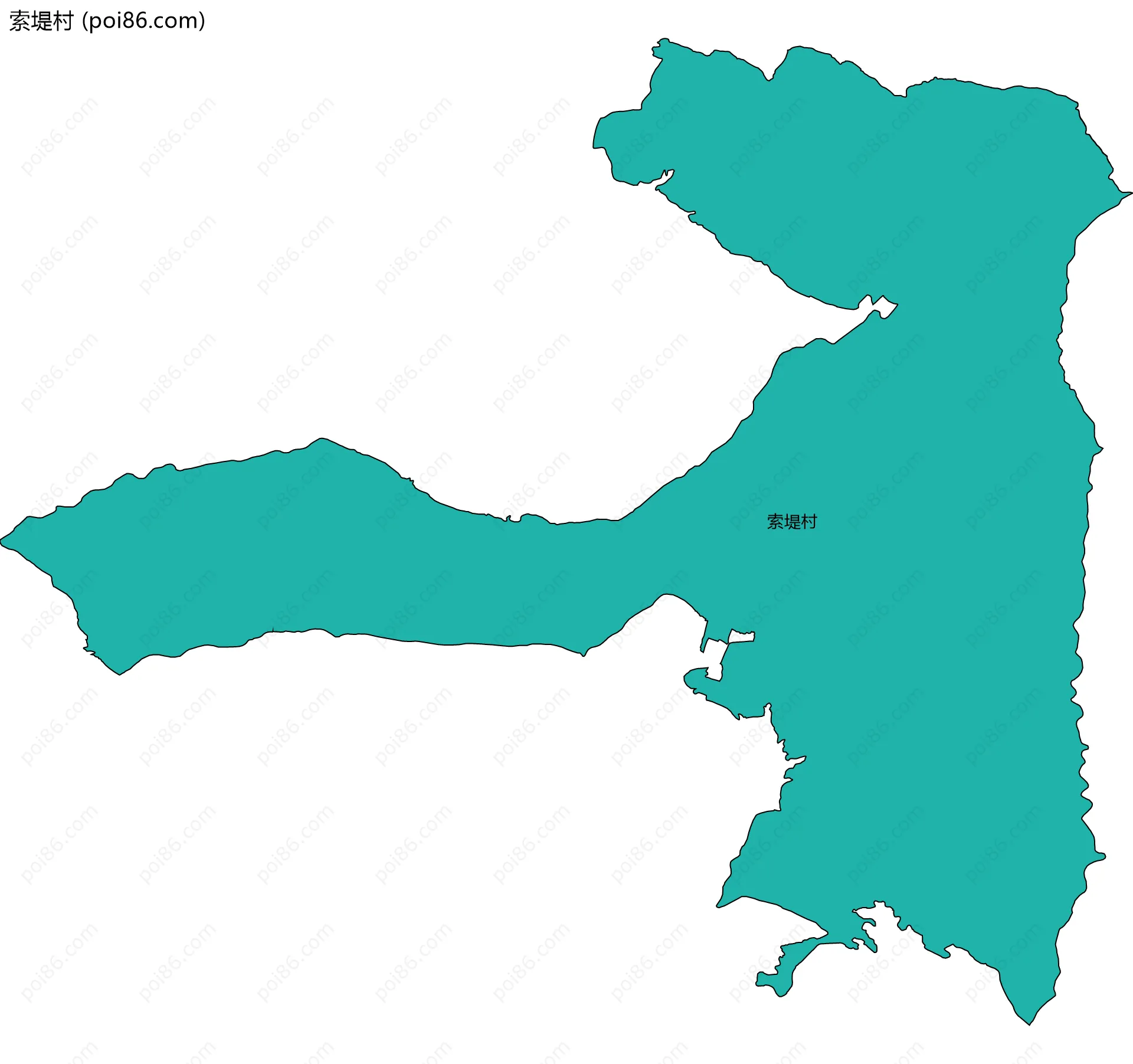 索堤村边界地图