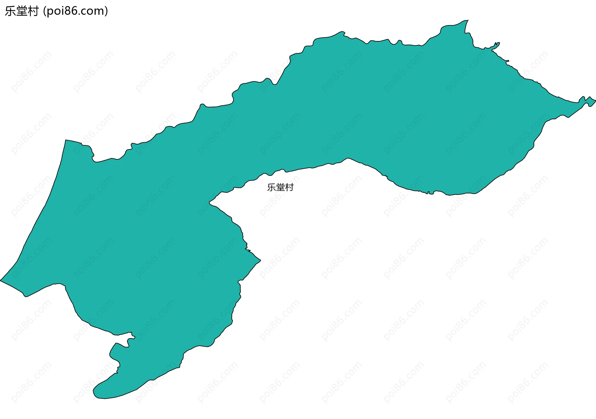 乐堂村边界地图