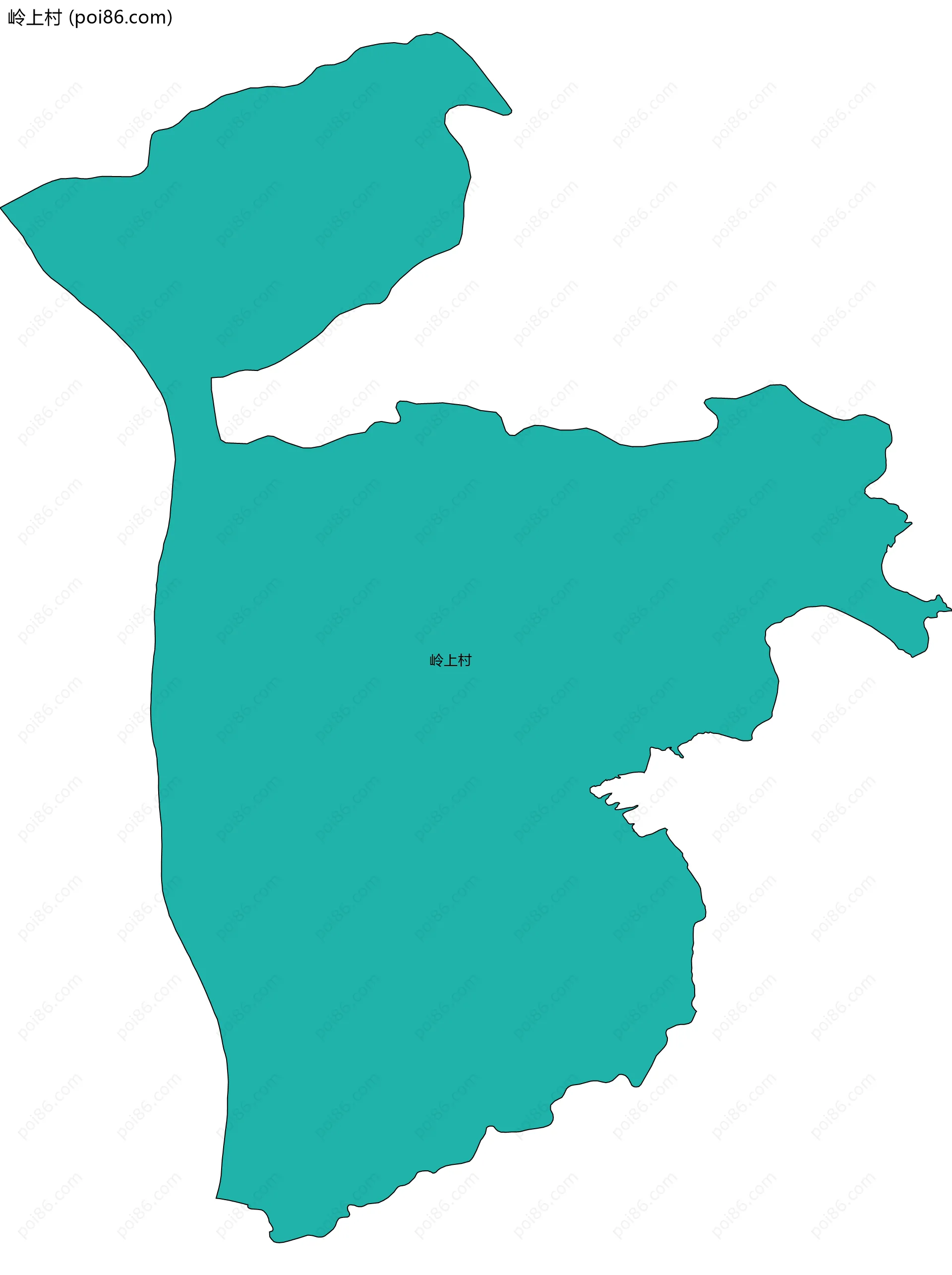 岭上村边界地图