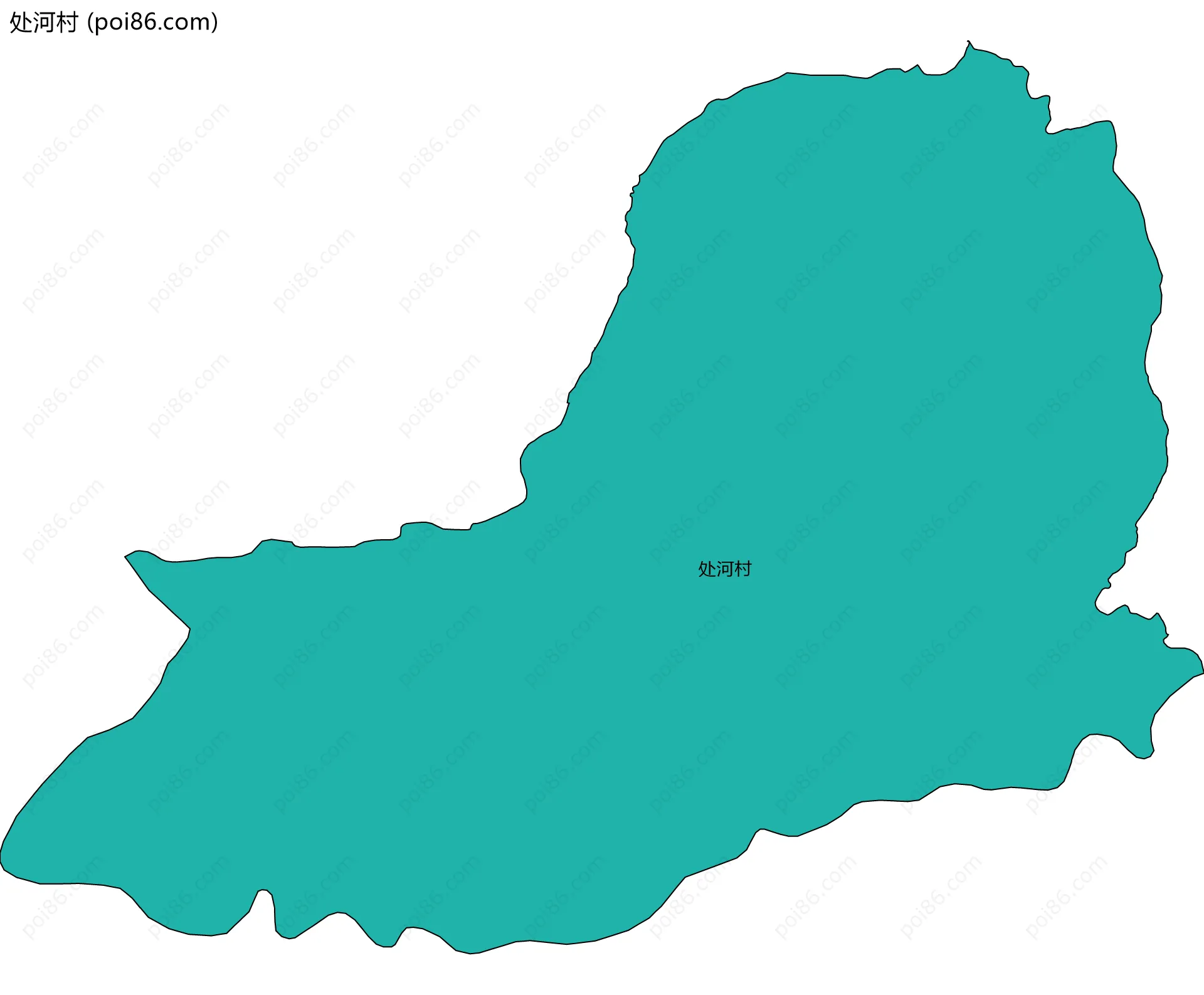 处河村边界地图