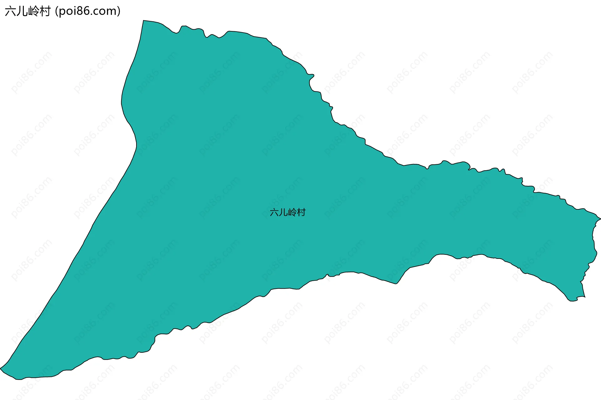 六儿岭村边界地图