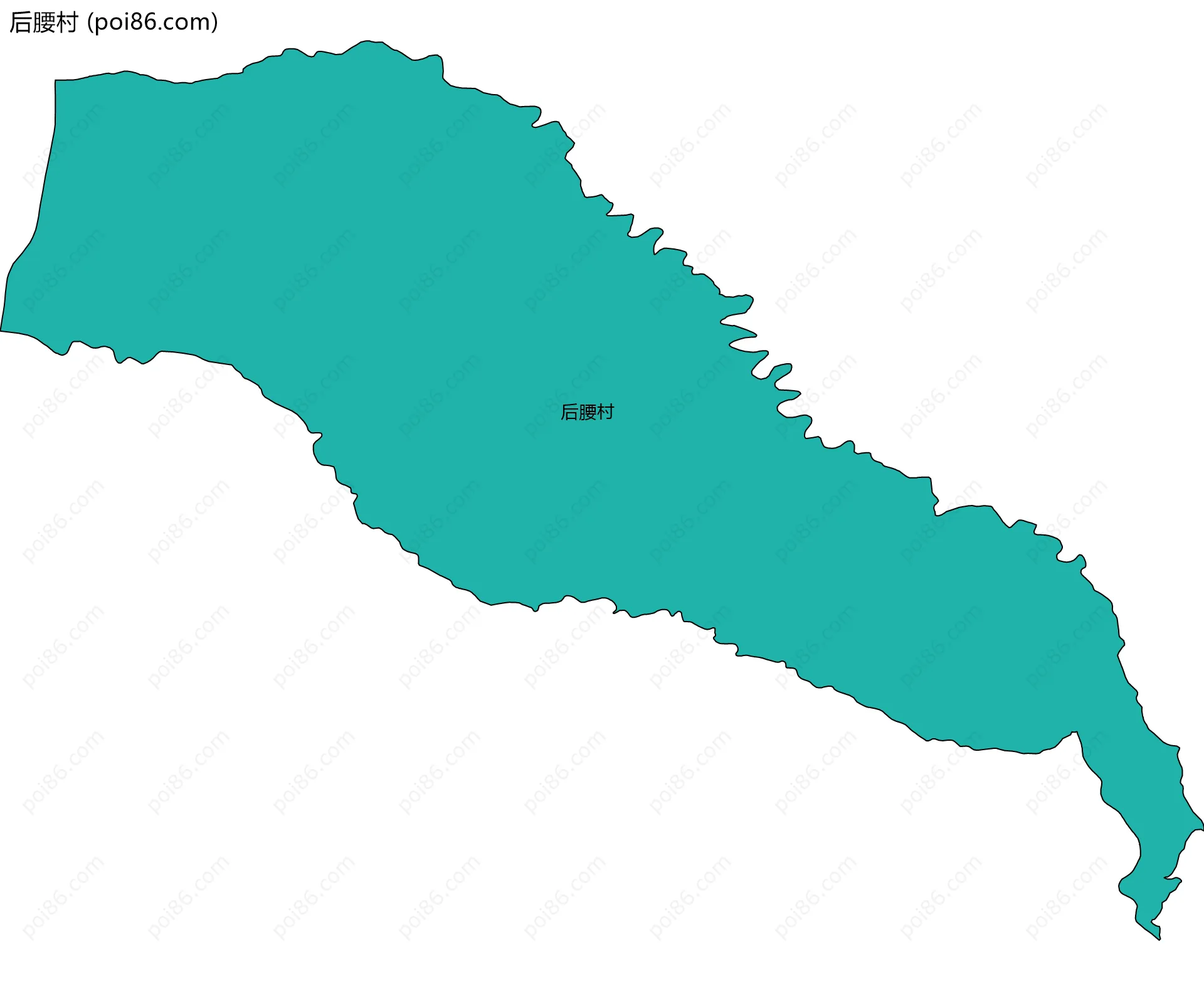 后腰村边界地图
