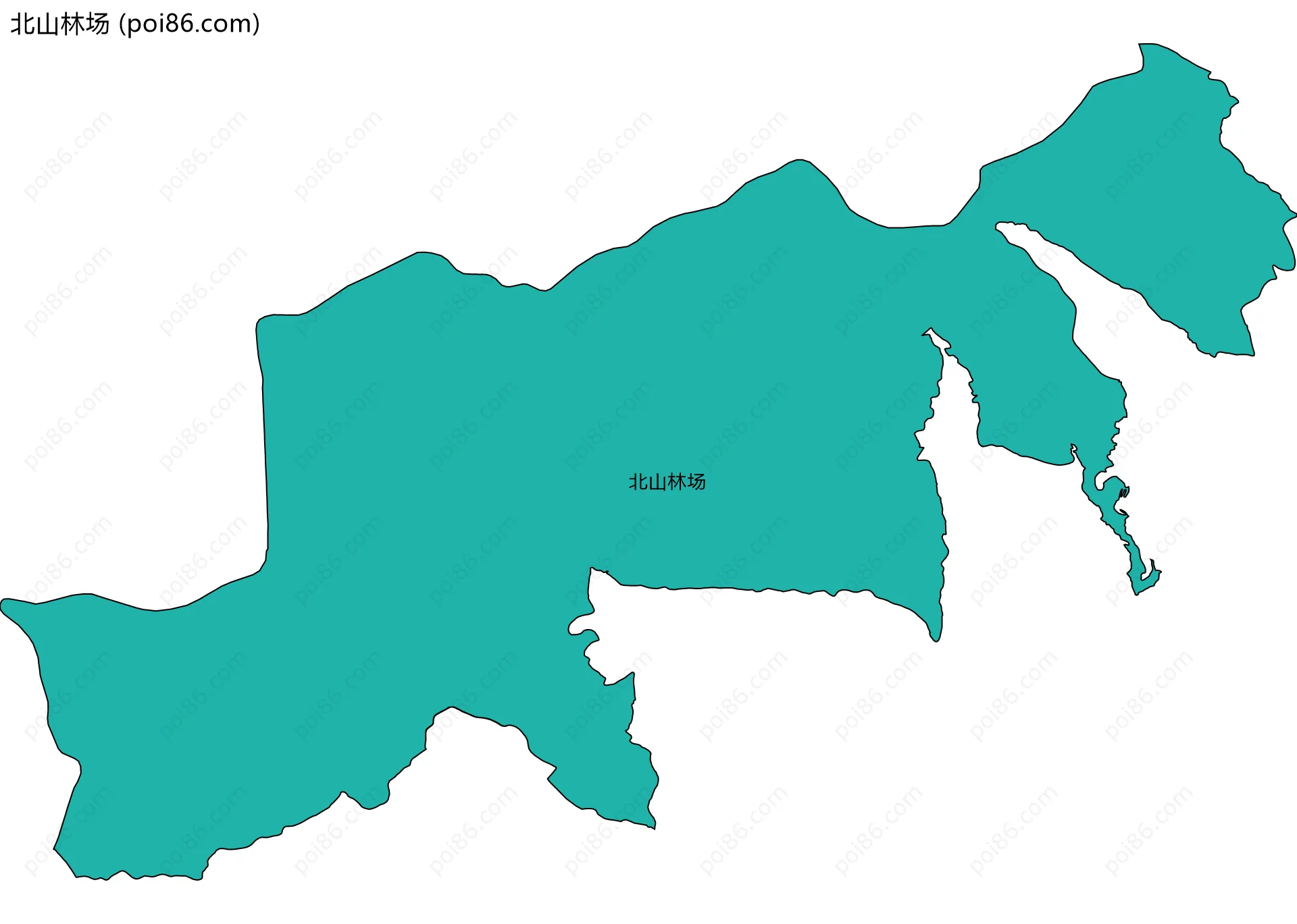 北山林场边界地图