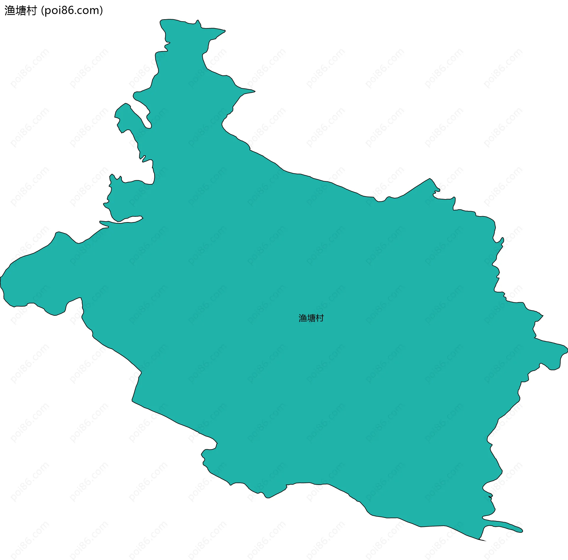 渔塘村边界地图