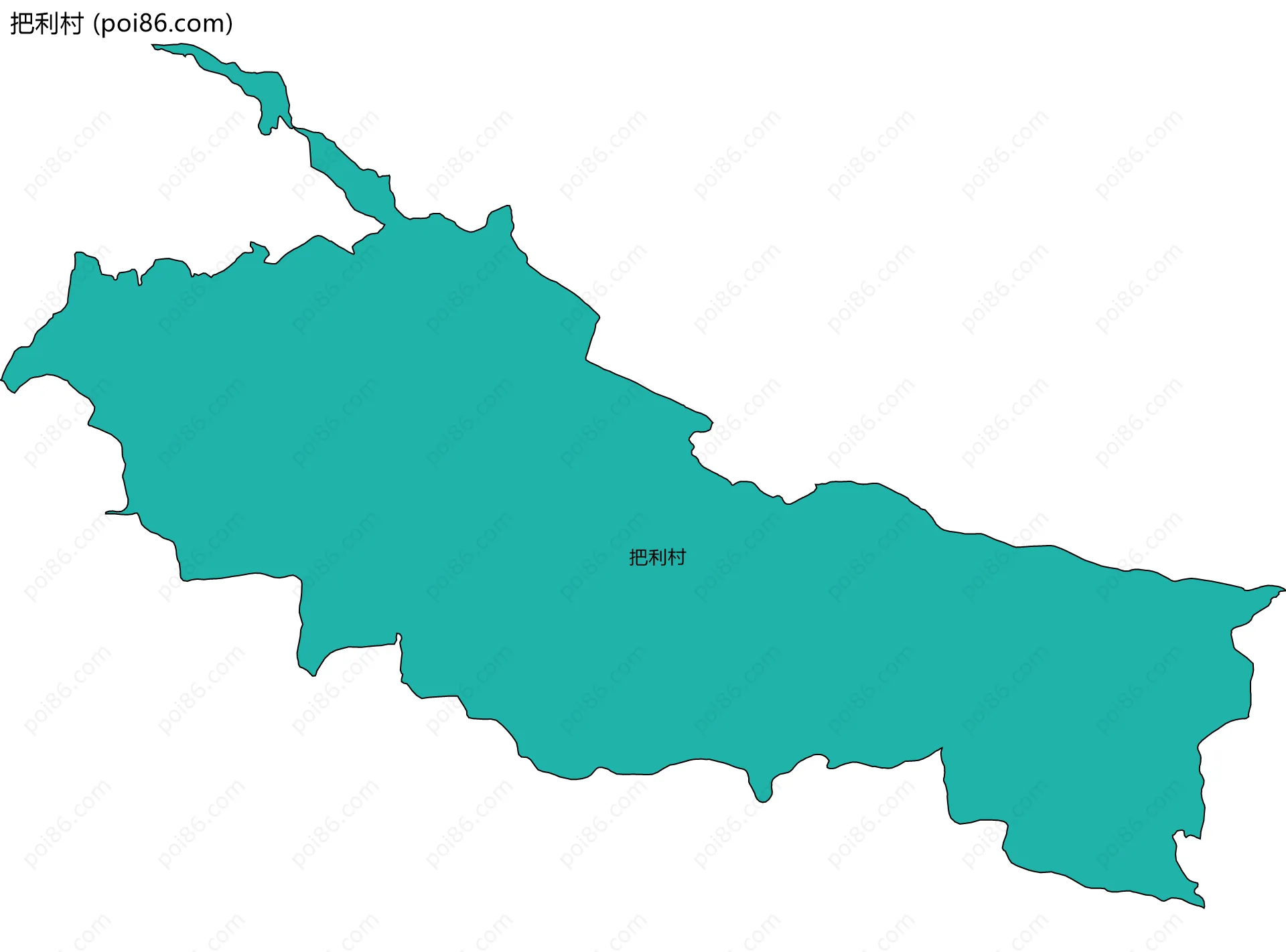 把利村边界地图