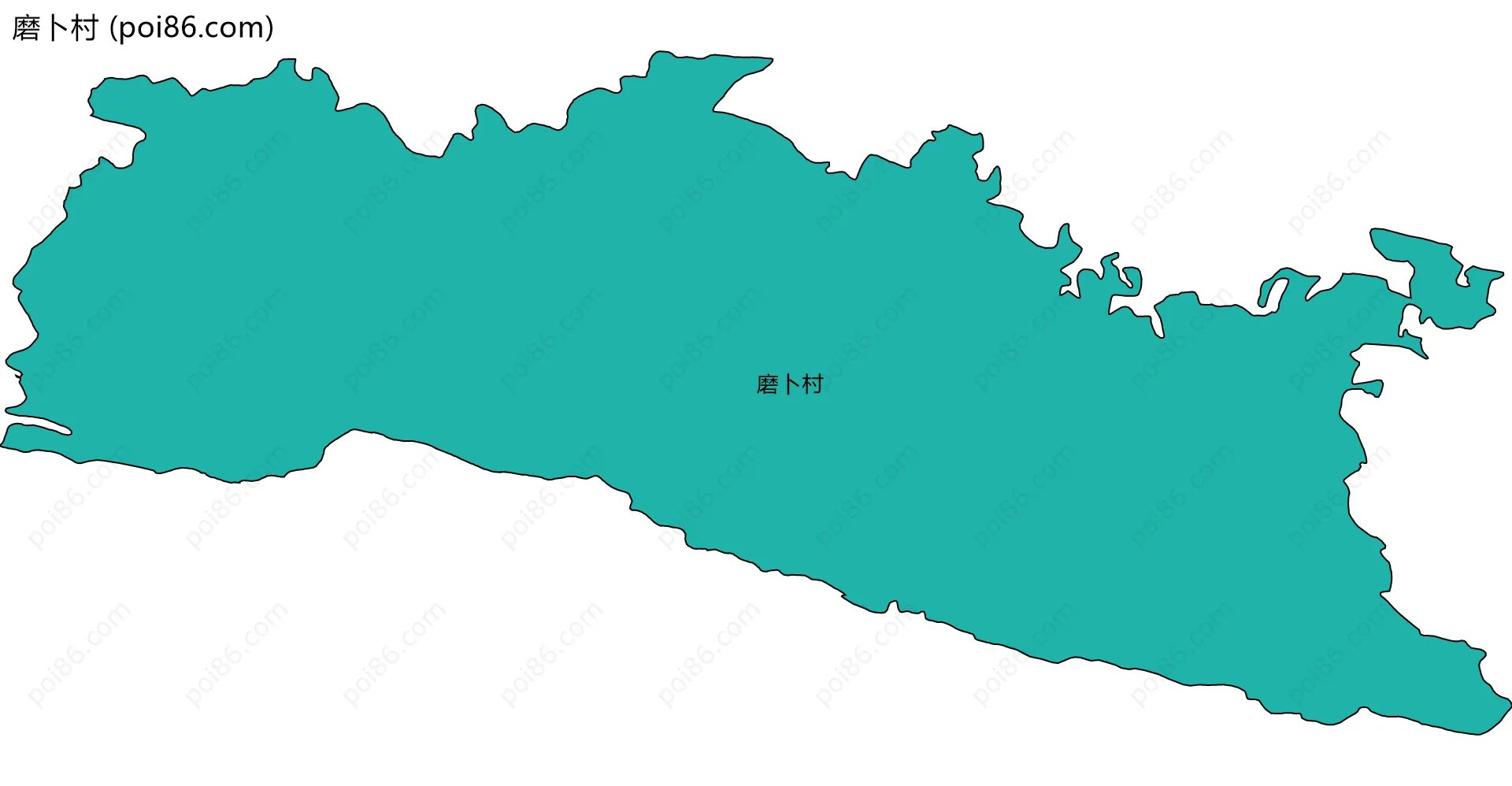 磨卜村边界地图