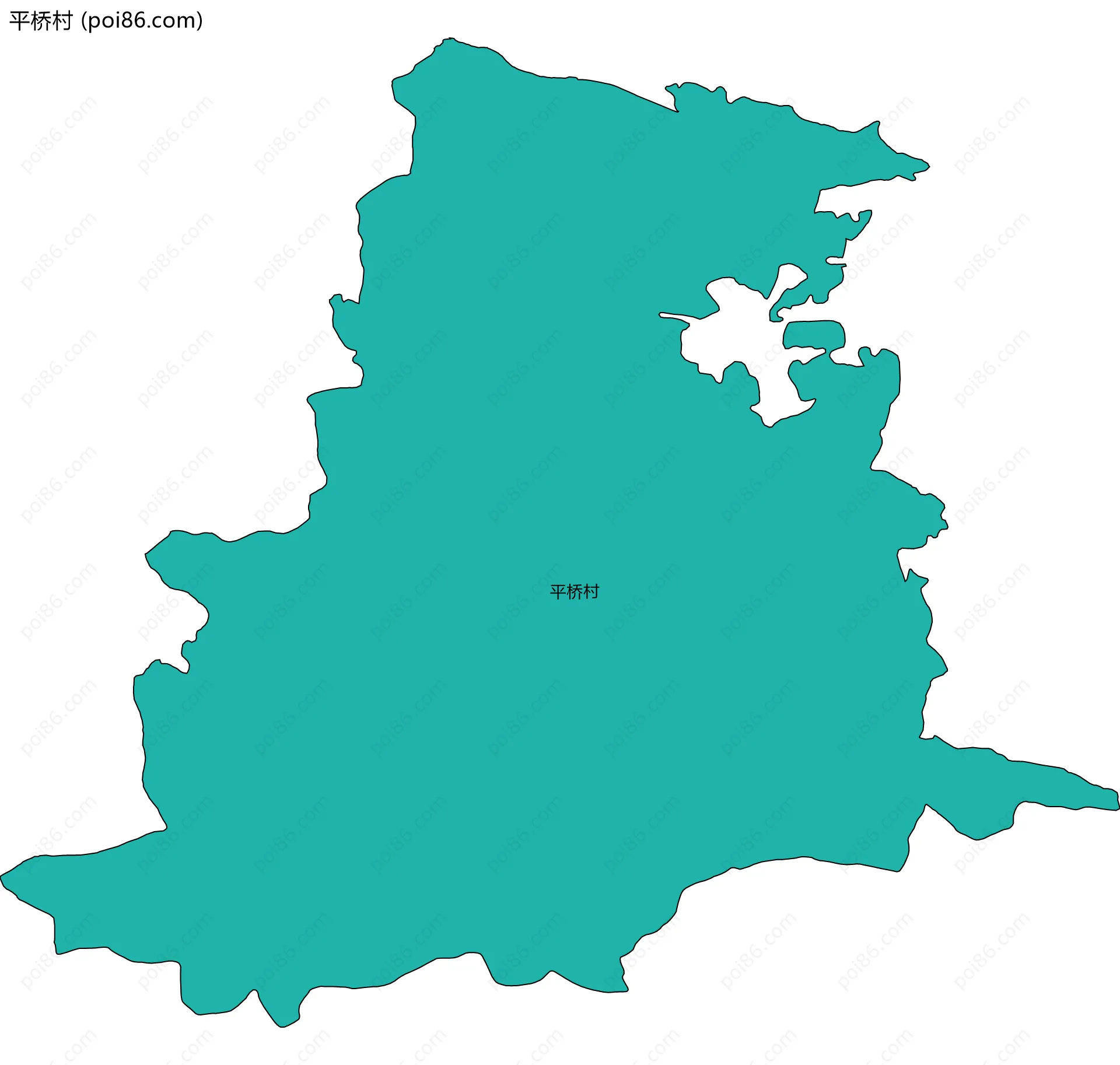 平桥村边界地图