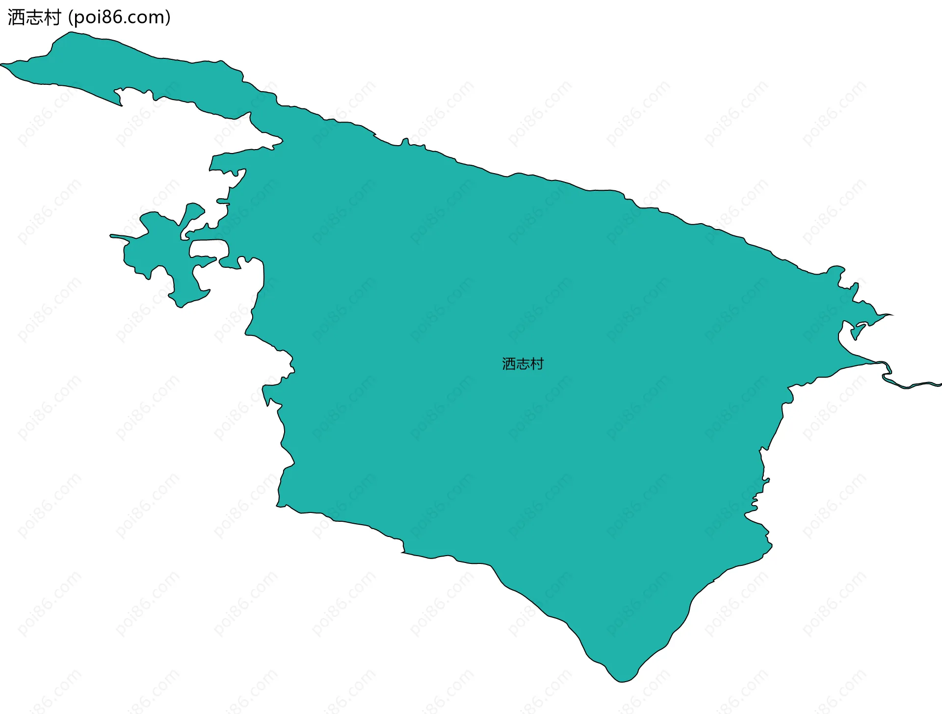 洒志村边界地图