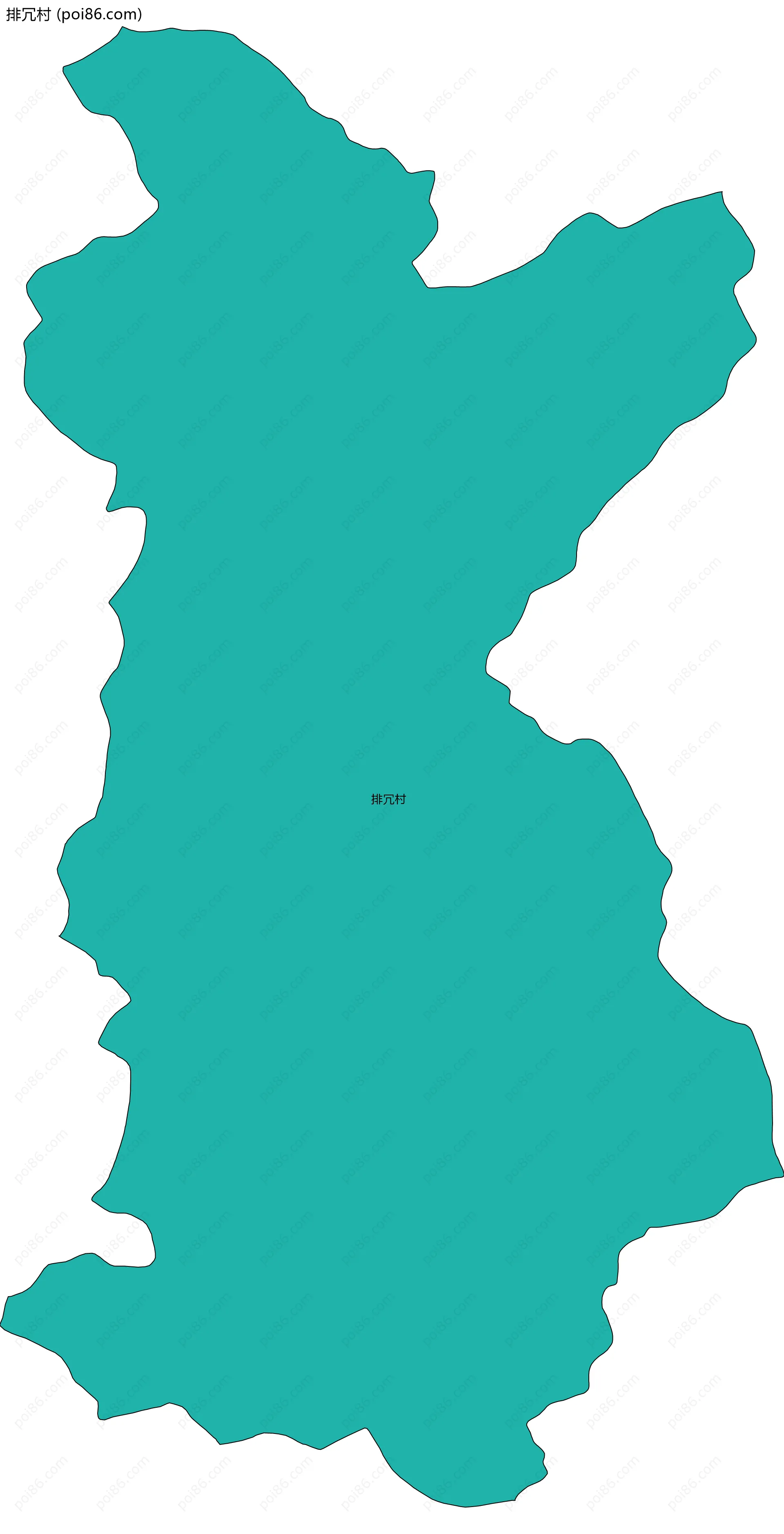 排冗村边界地图