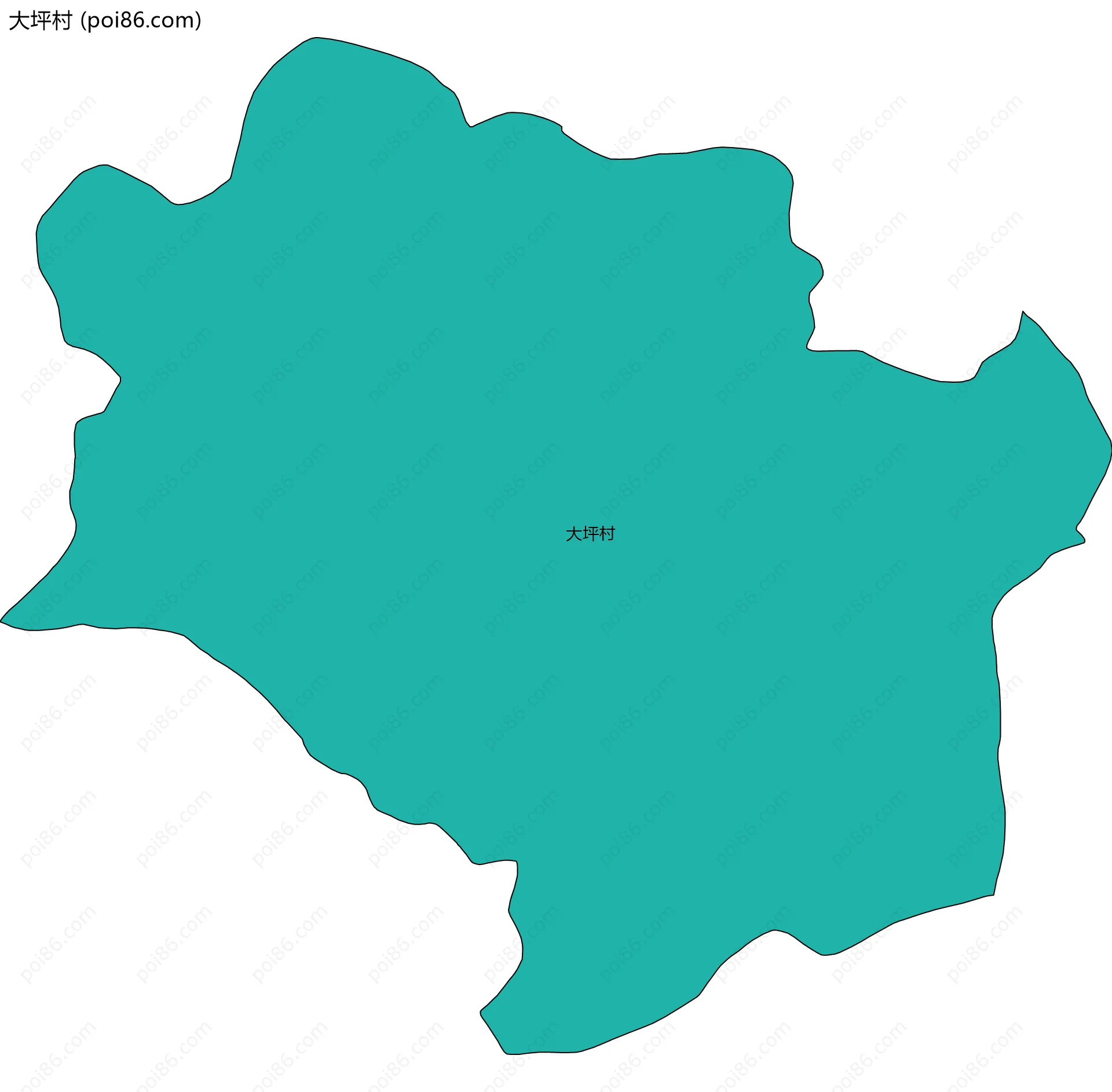 大坪村边界地图