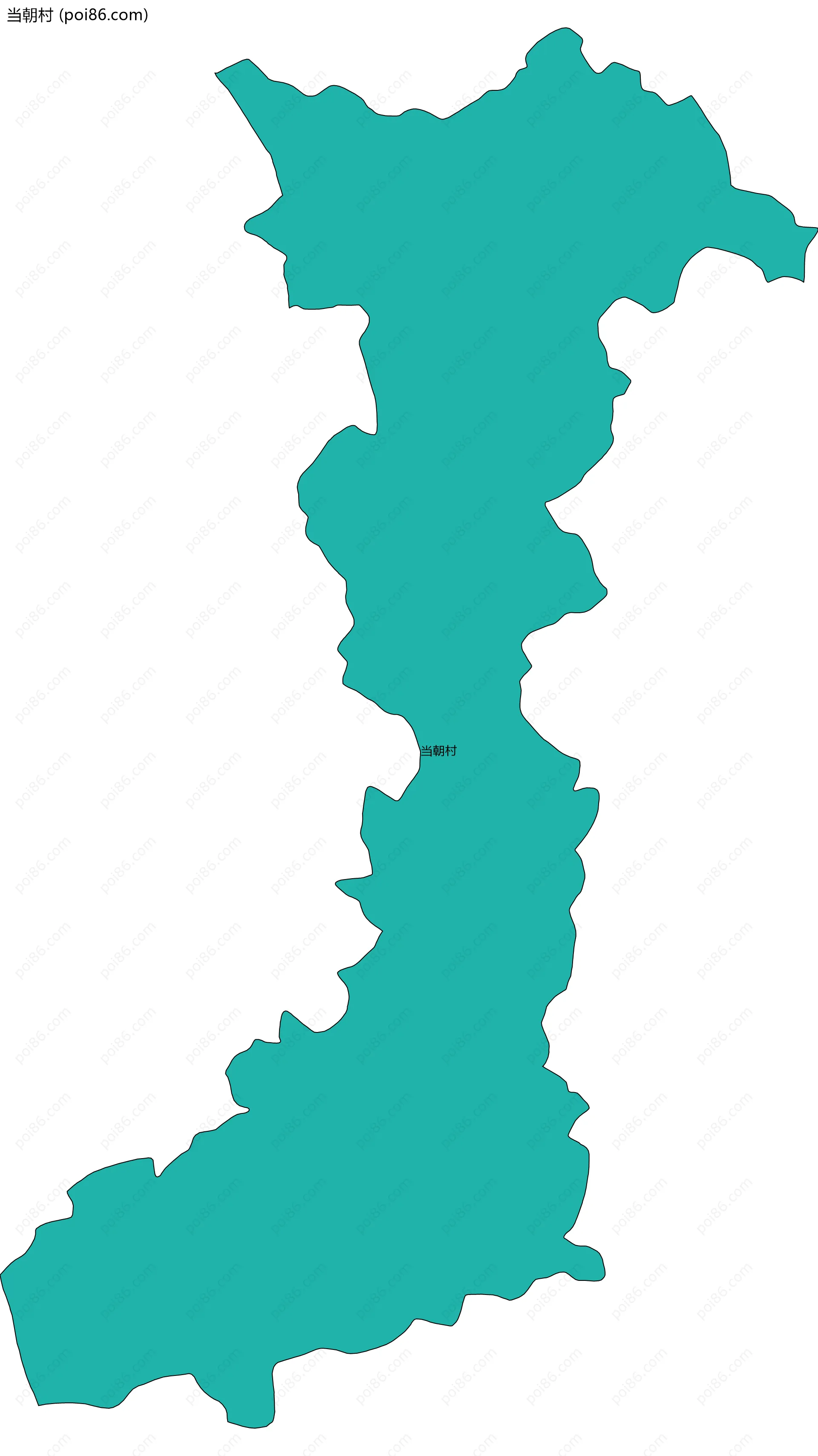 当朝村边界地图