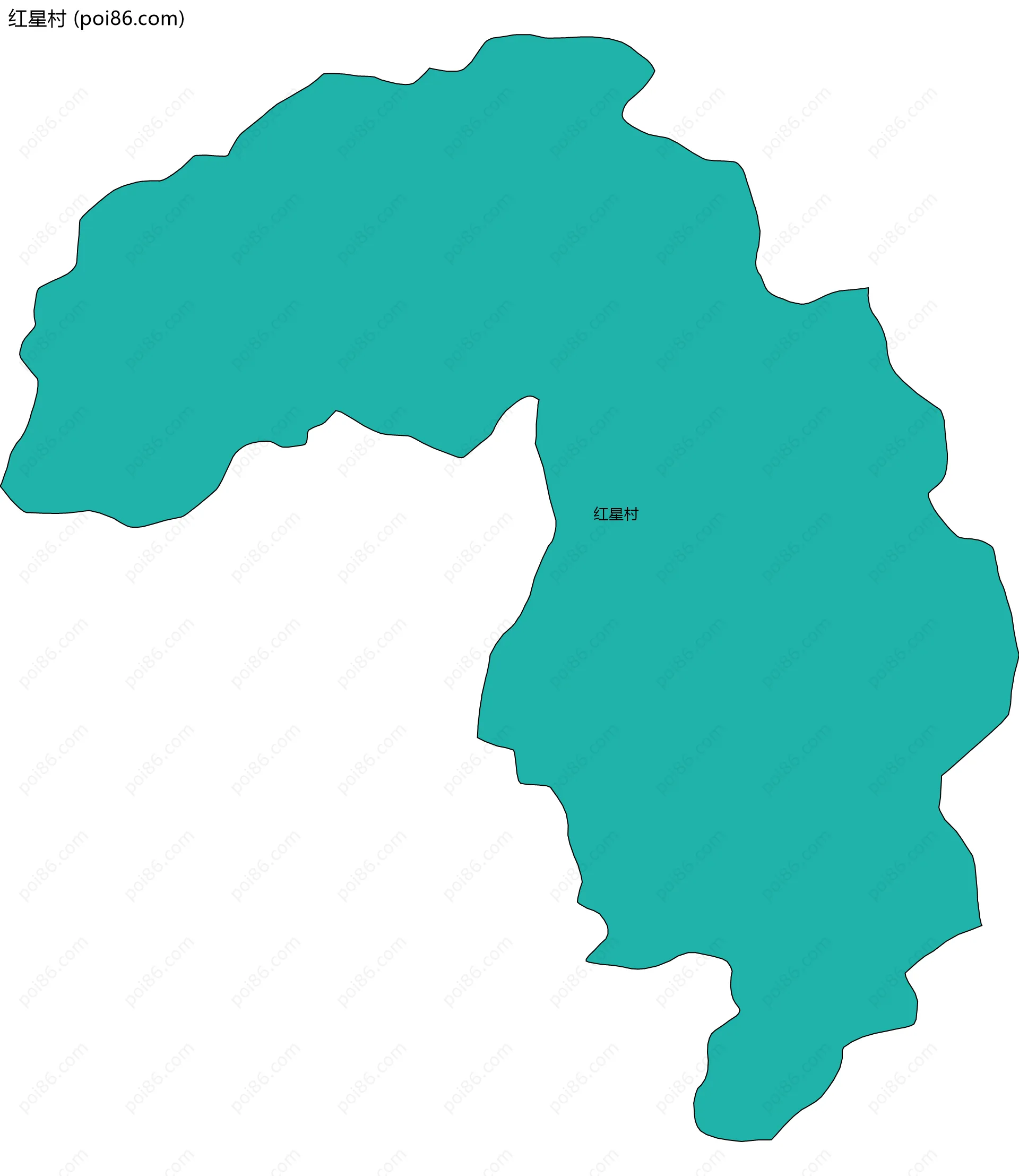 红星村边界地图