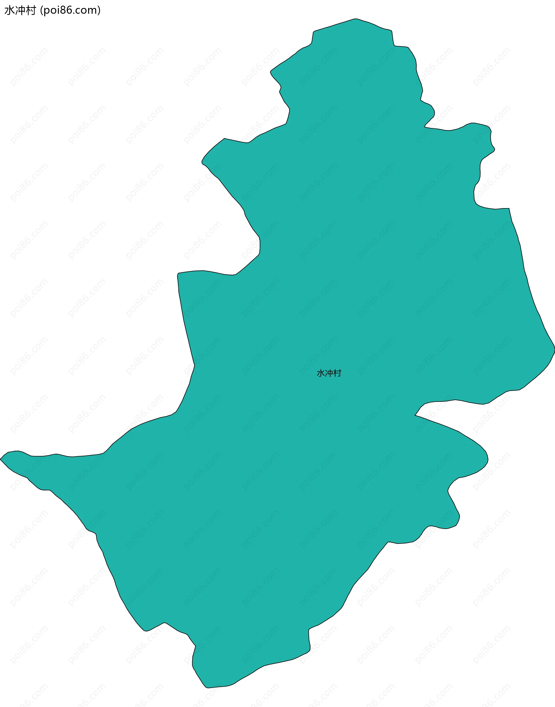 水冲村边界地图