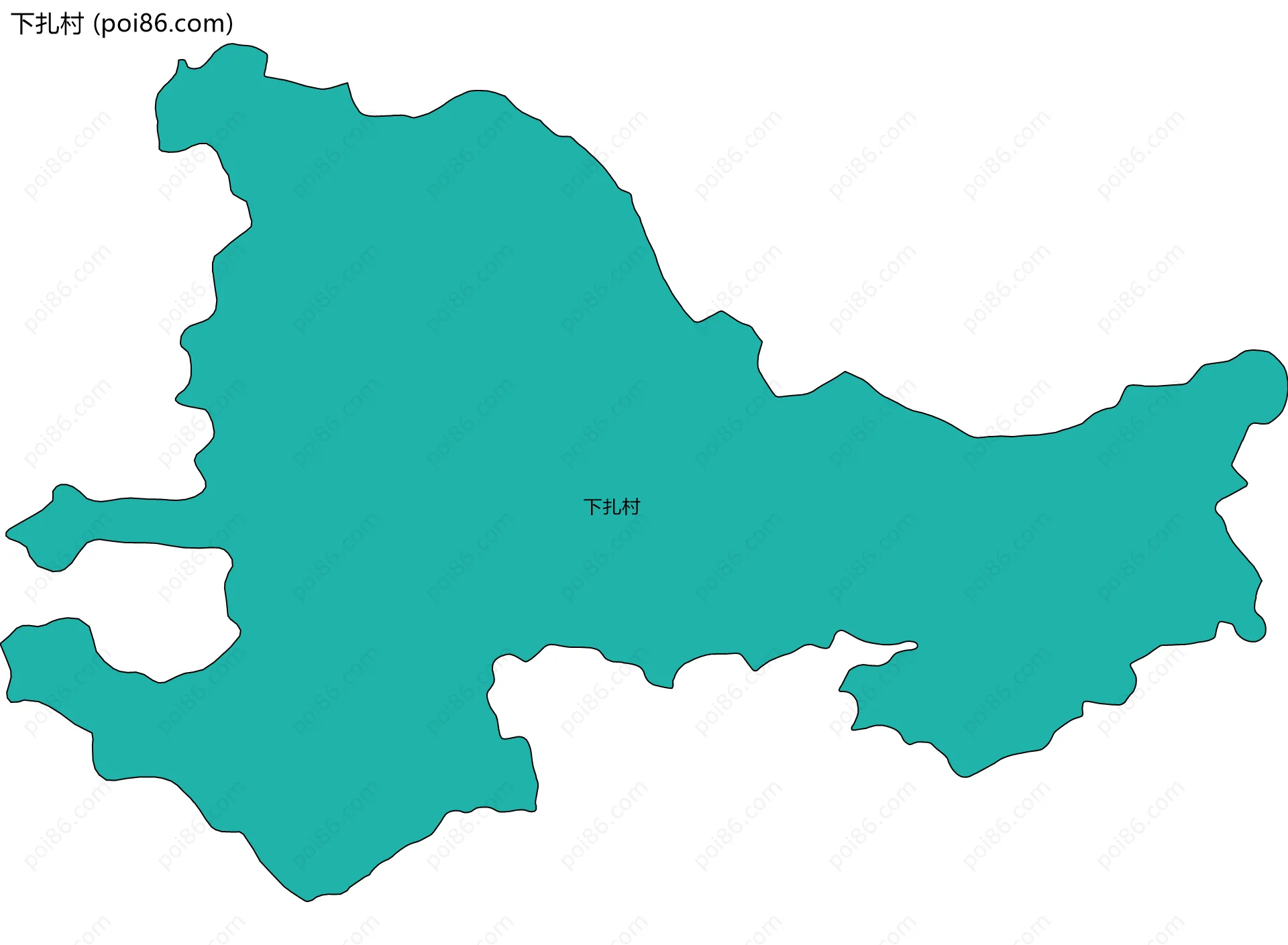 下扎村边界地图