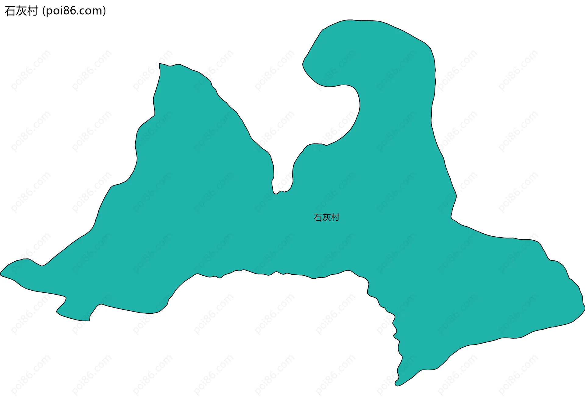石灰村边界地图