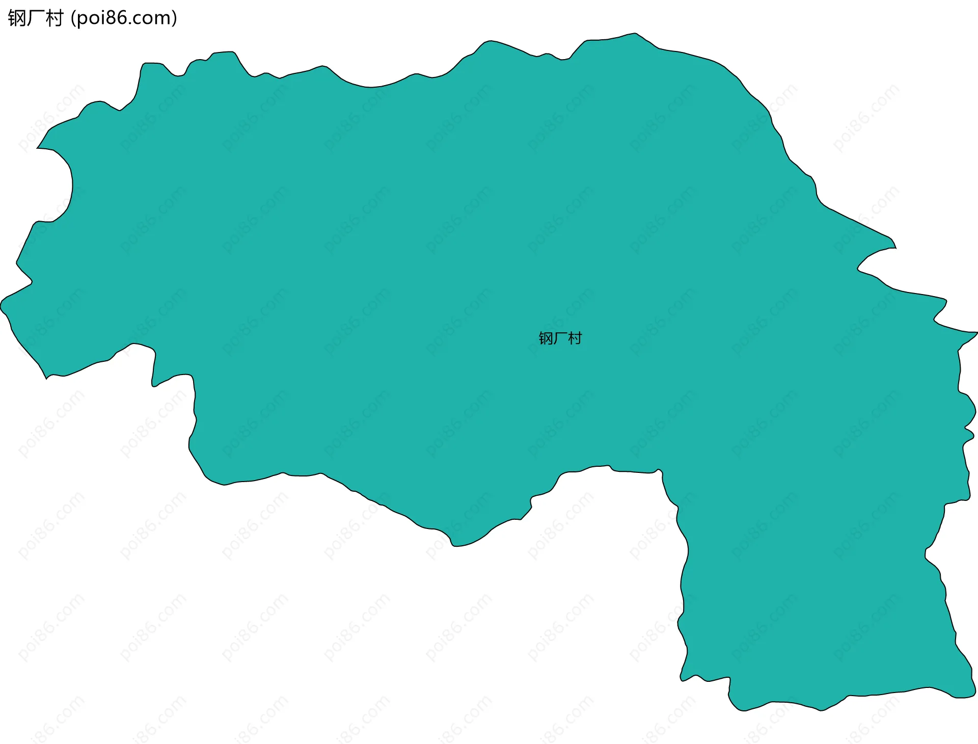 钢厂村边界地图