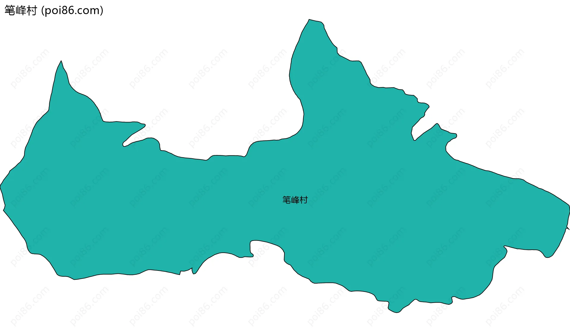 笔峰村边界地图