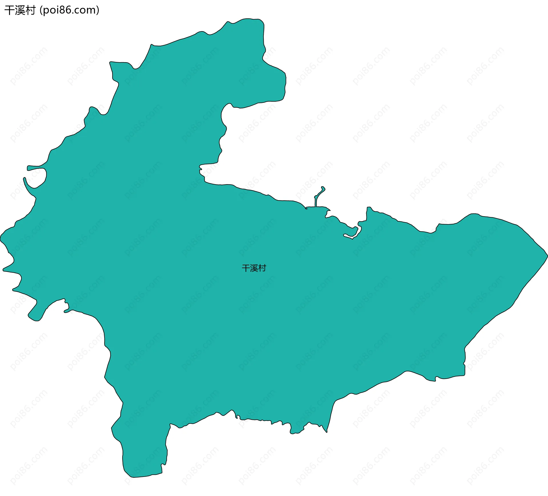 干溪村边界地图