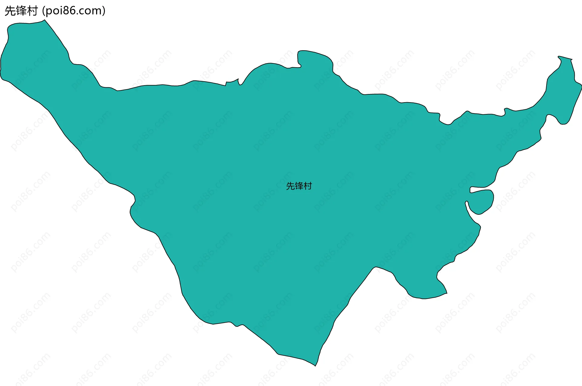 先锋村边界地图