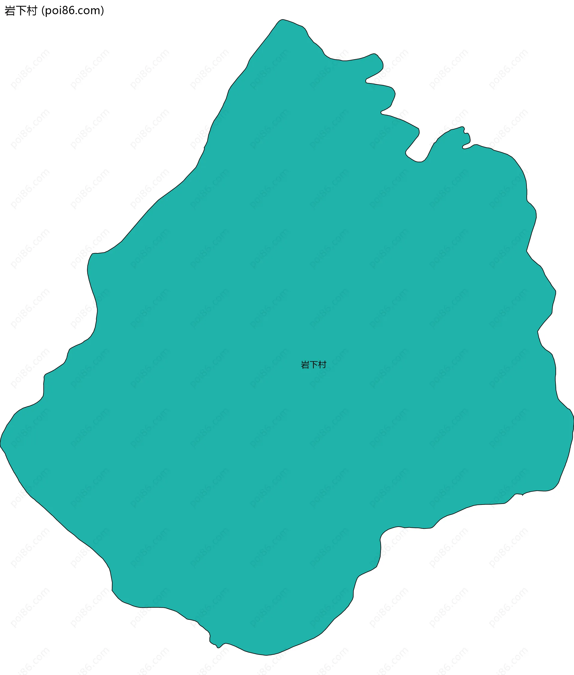 岩下村边界地图