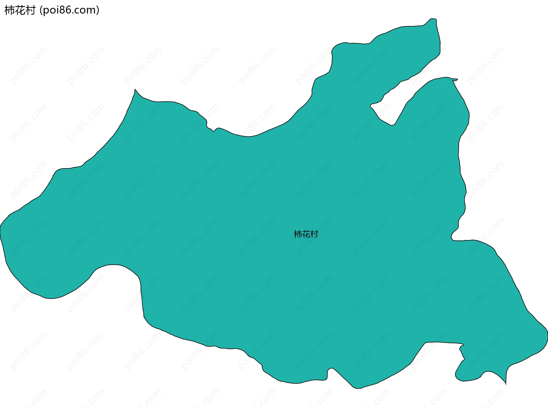 柿花村边界地图