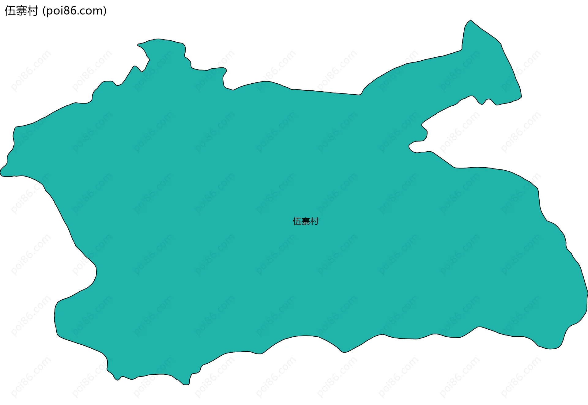 伍寨村边界地图