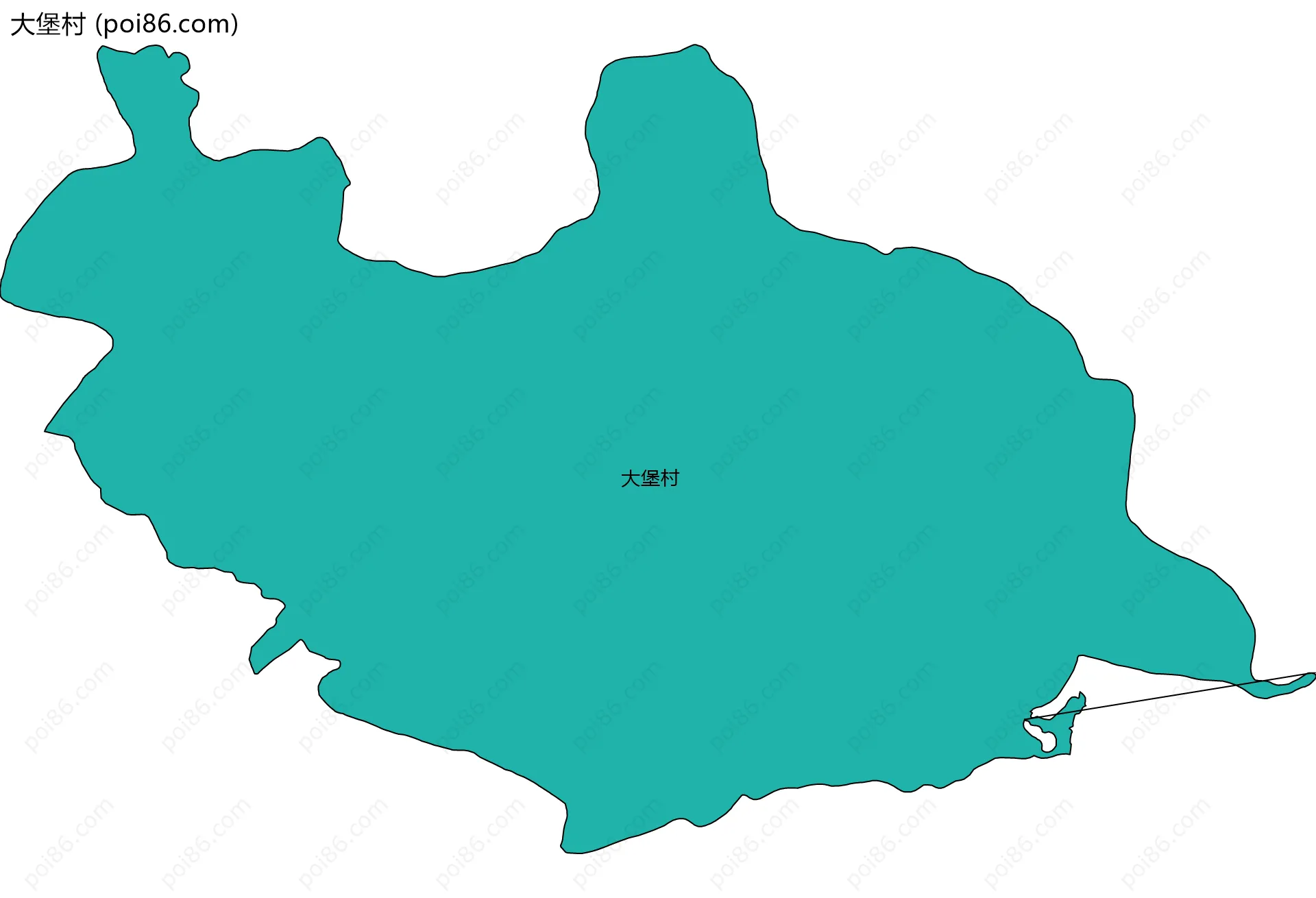 大堡村边界地图