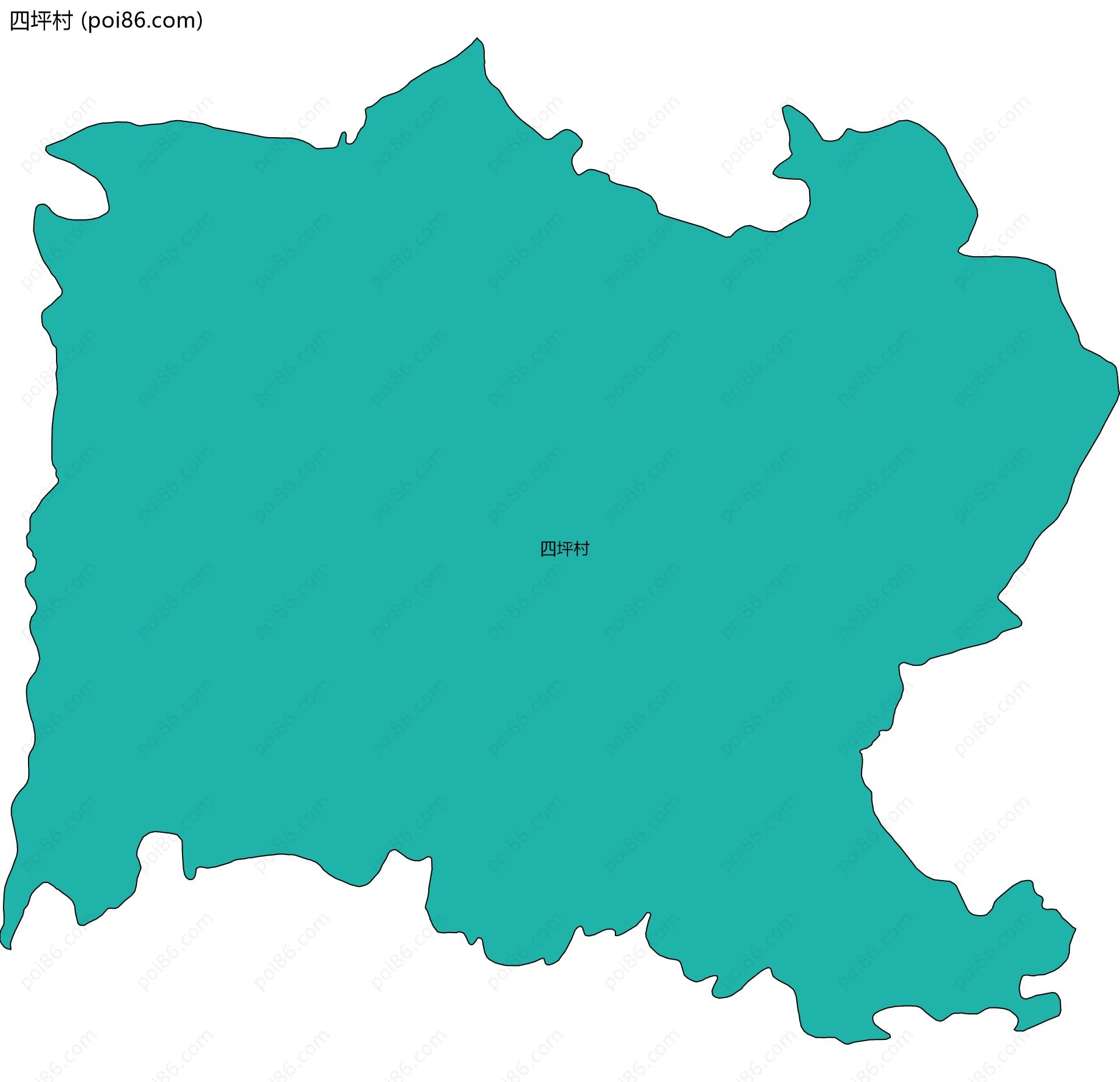 四坪村边界地图