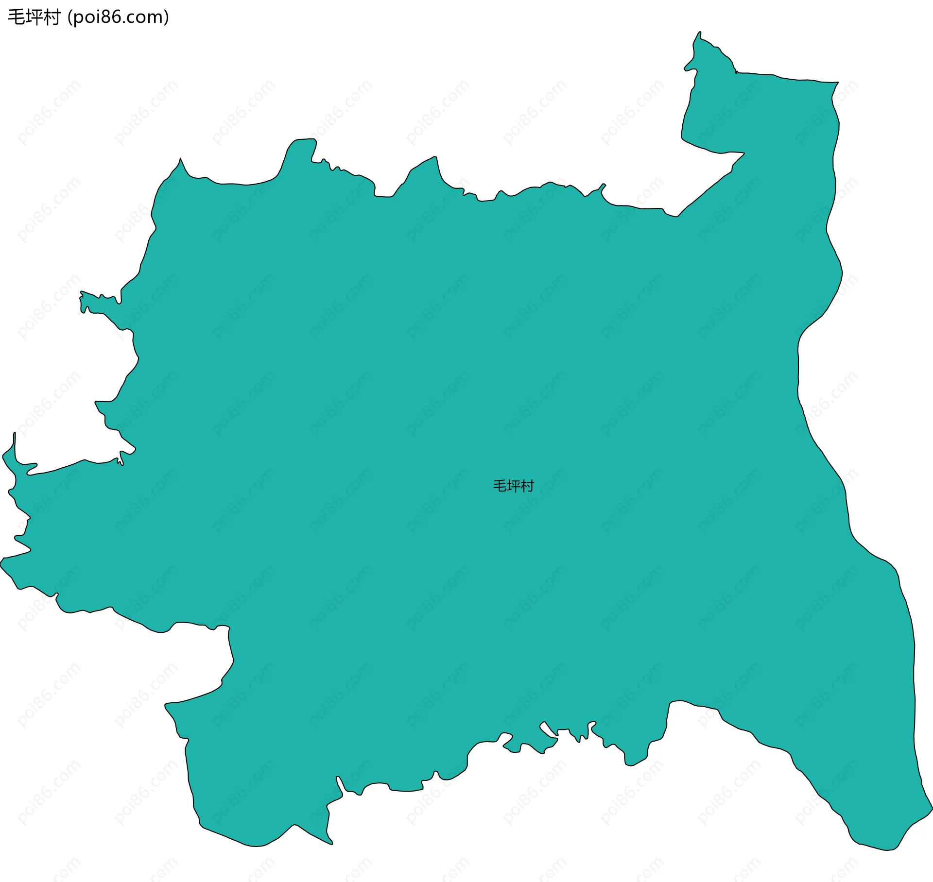 毛坪村边界地图