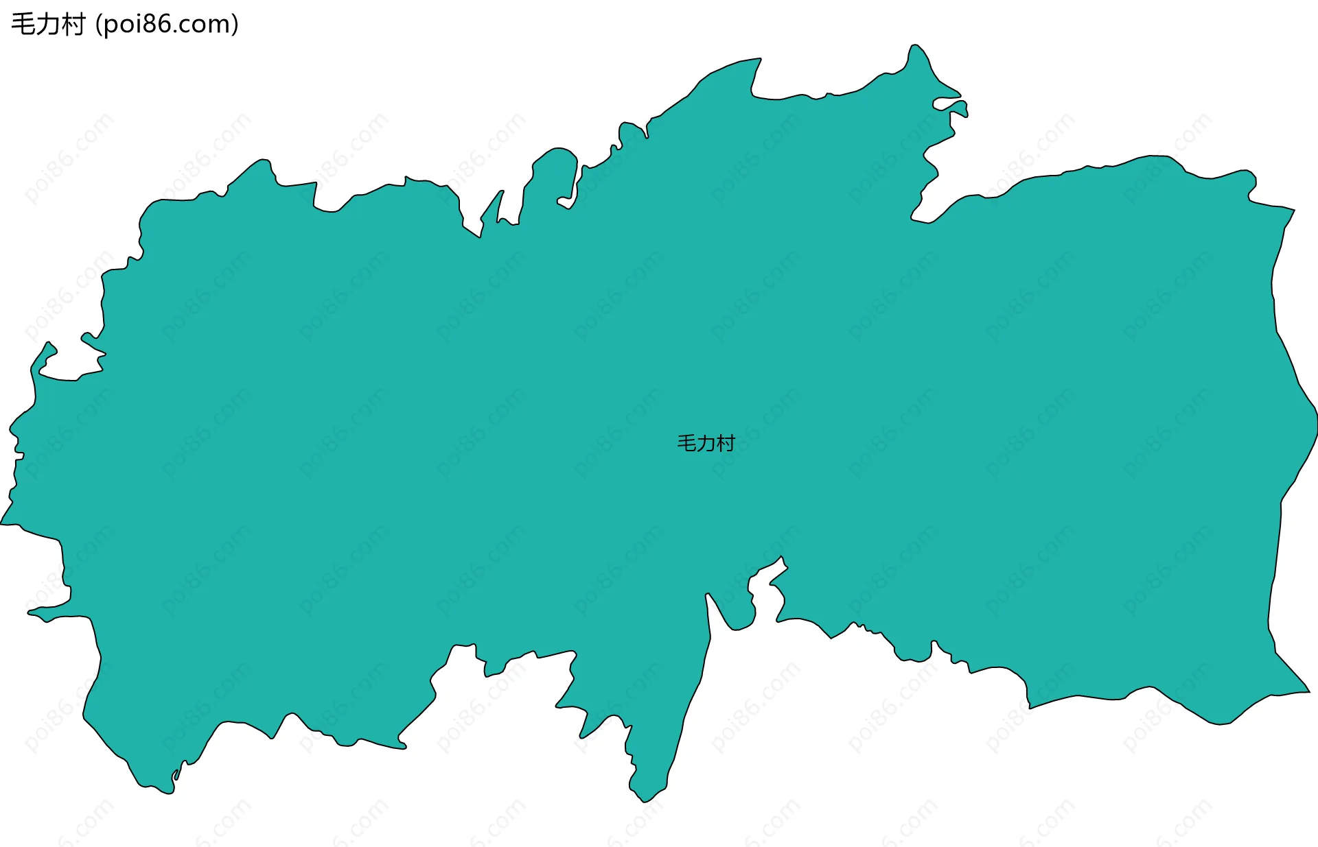毛力村边界地图