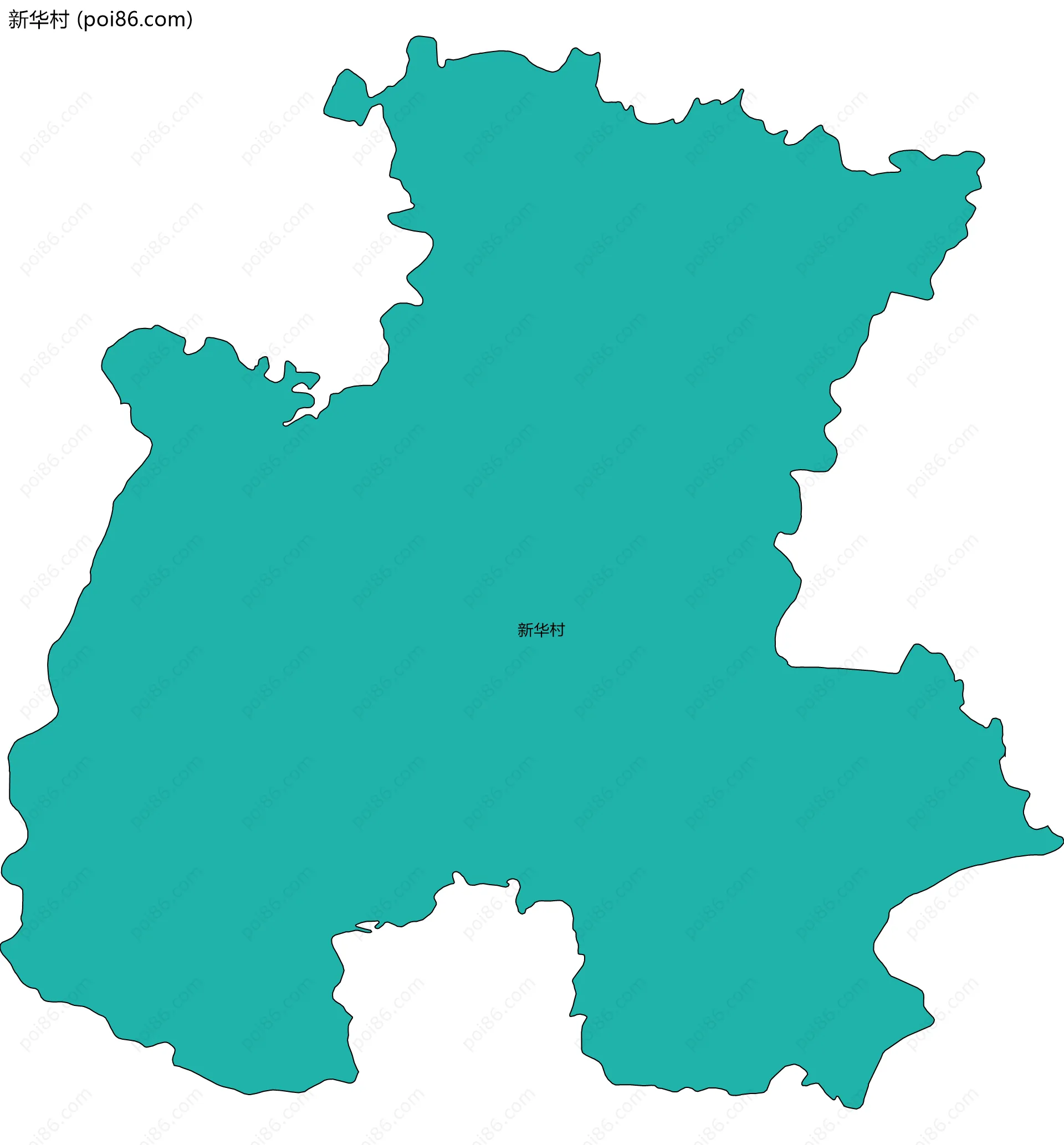 新华村边界地图