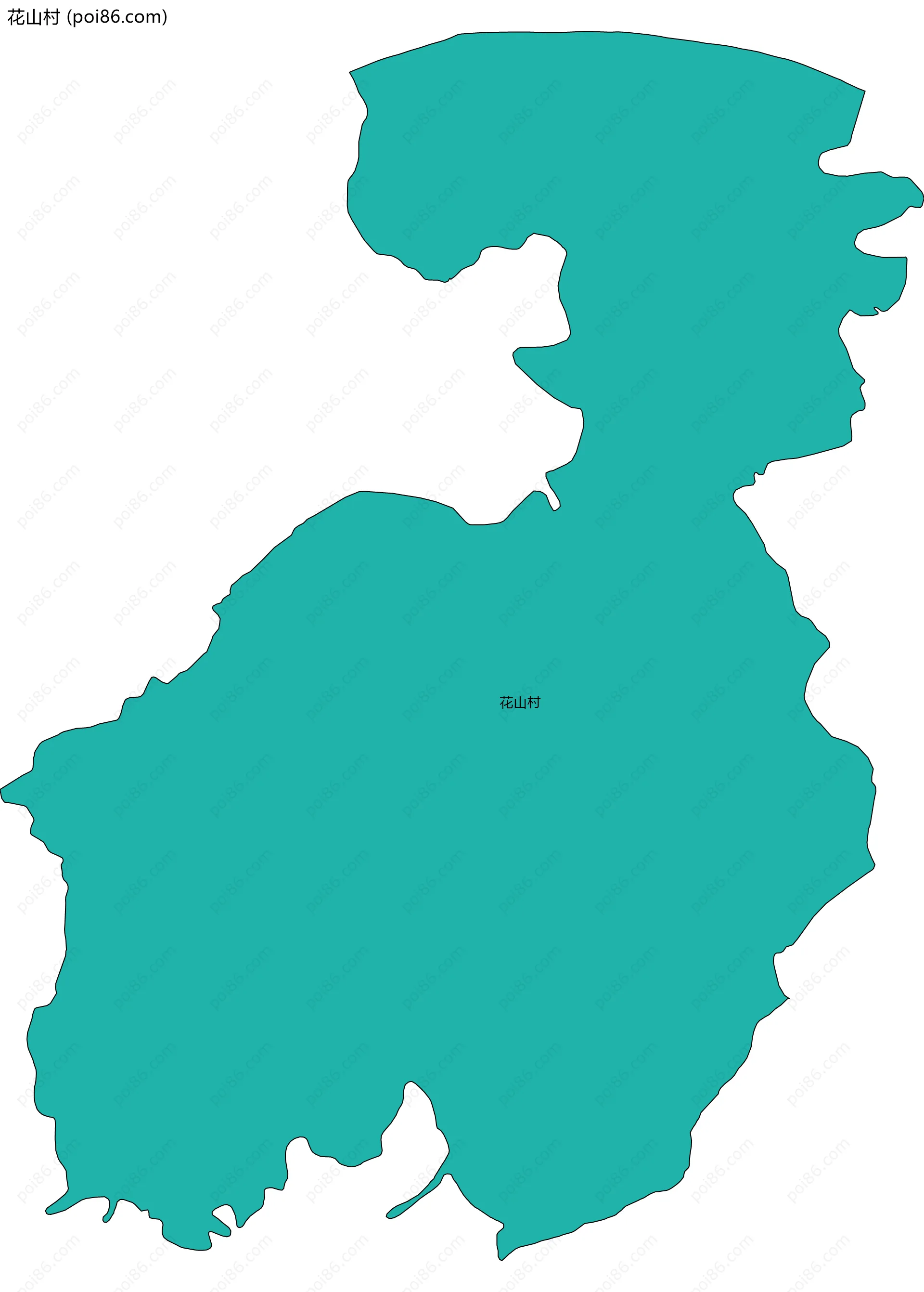 花山村边界地图