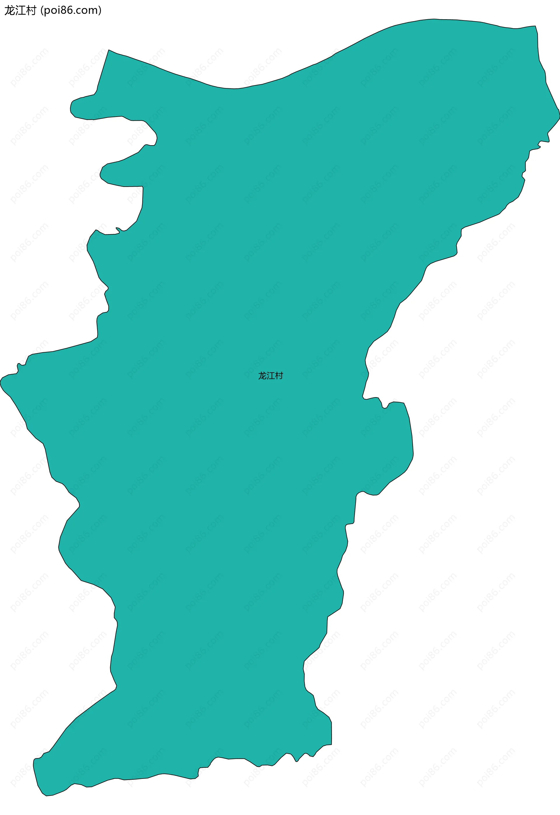 龙江村边界地图