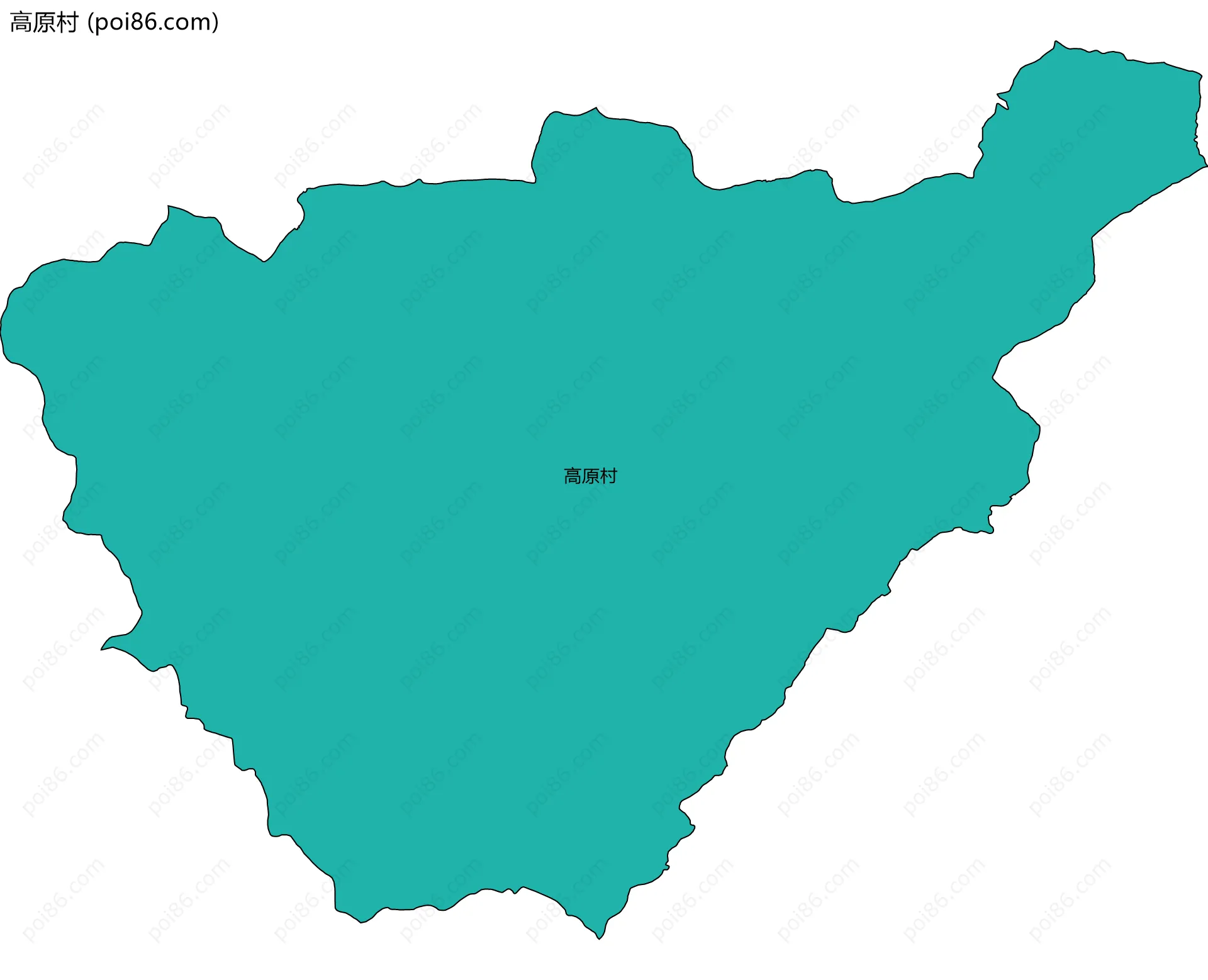 高原村边界地图