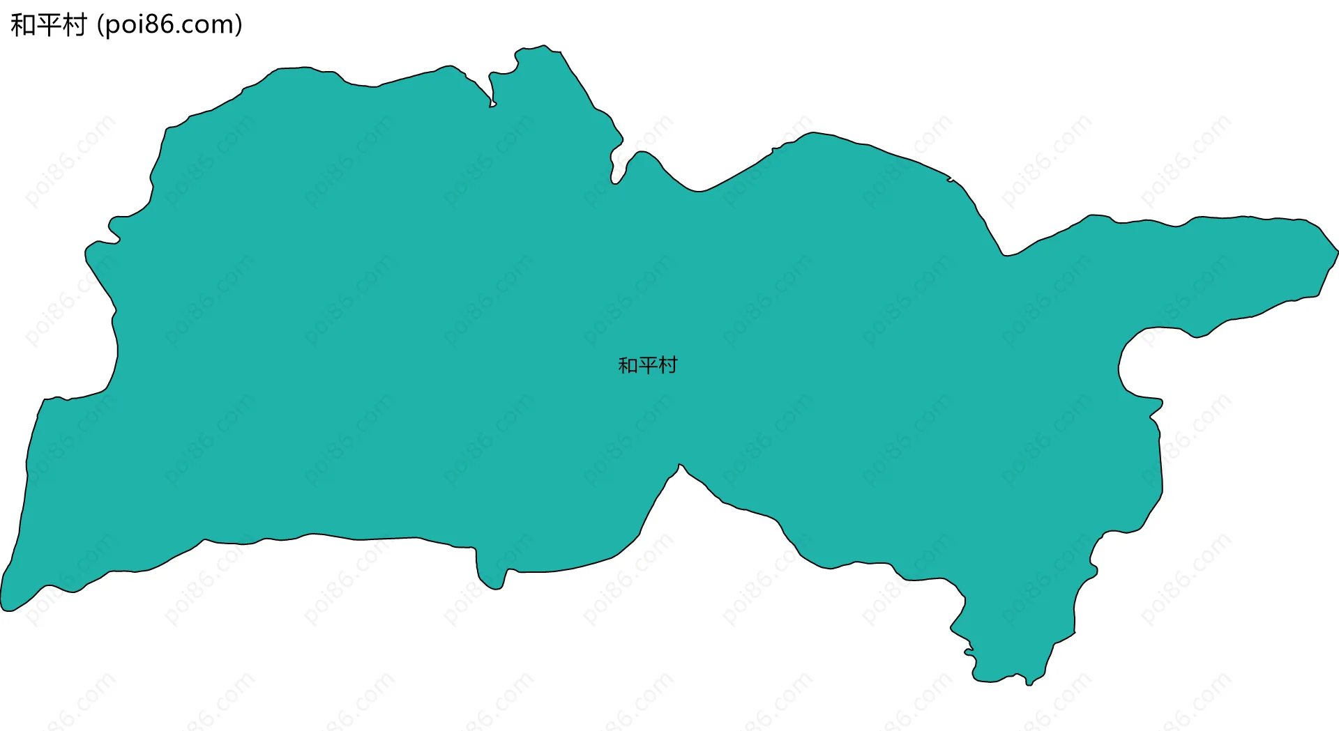 和平村边界地图