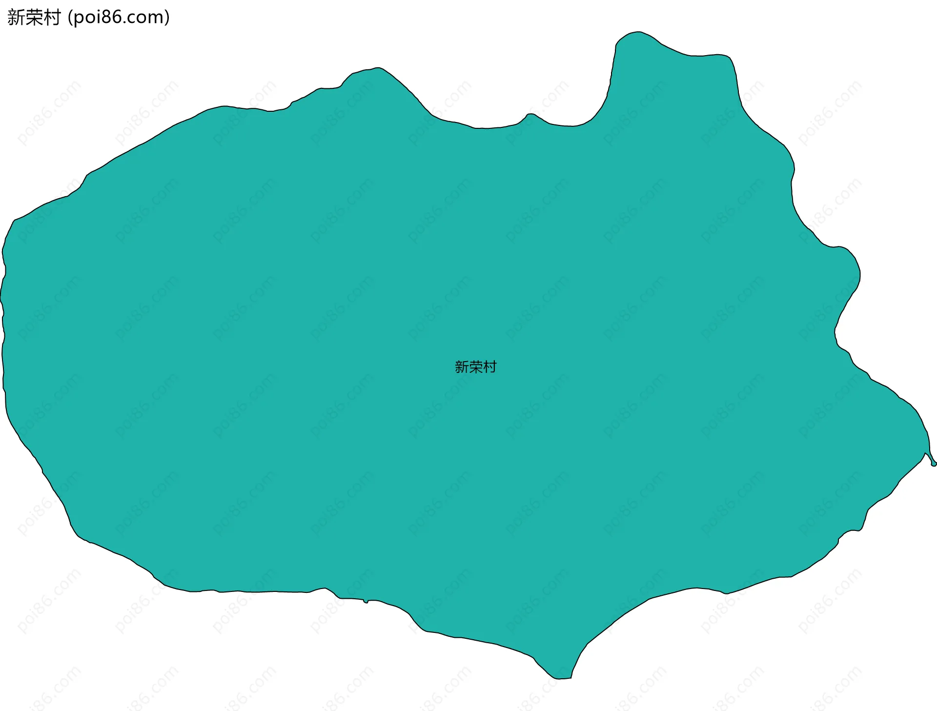 新荣村边界地图
