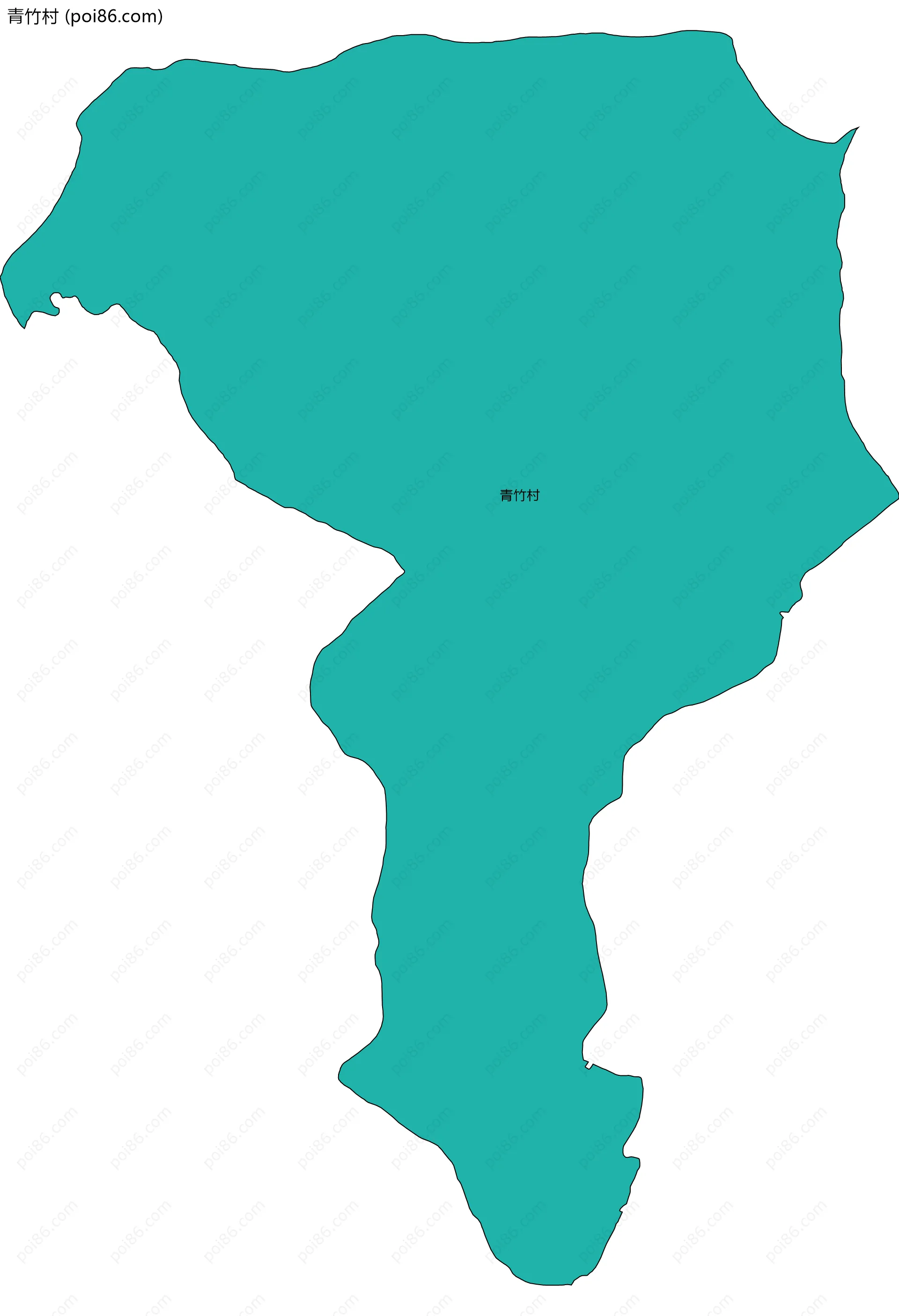 青竹村边界地图