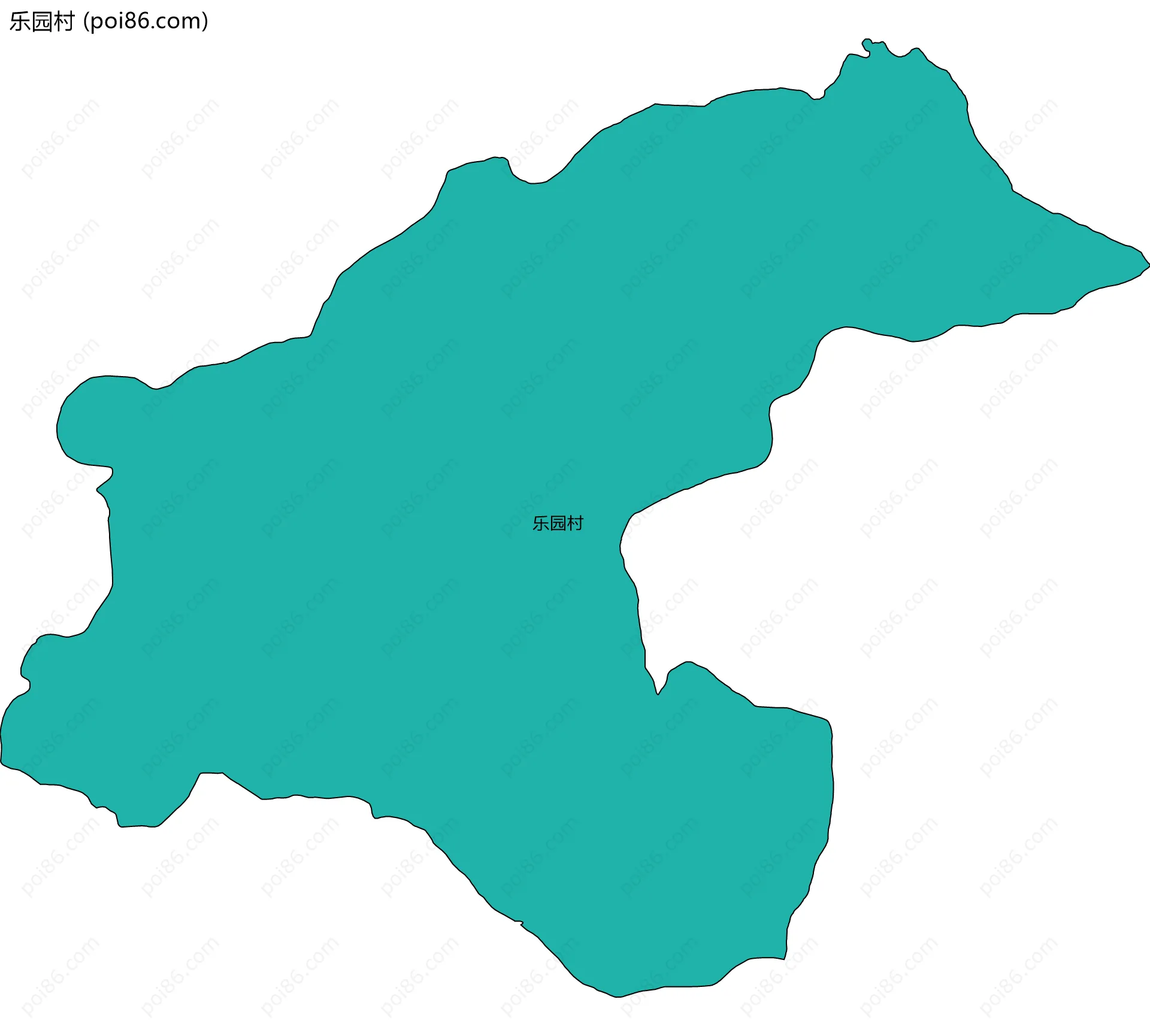 乐园村边界地图