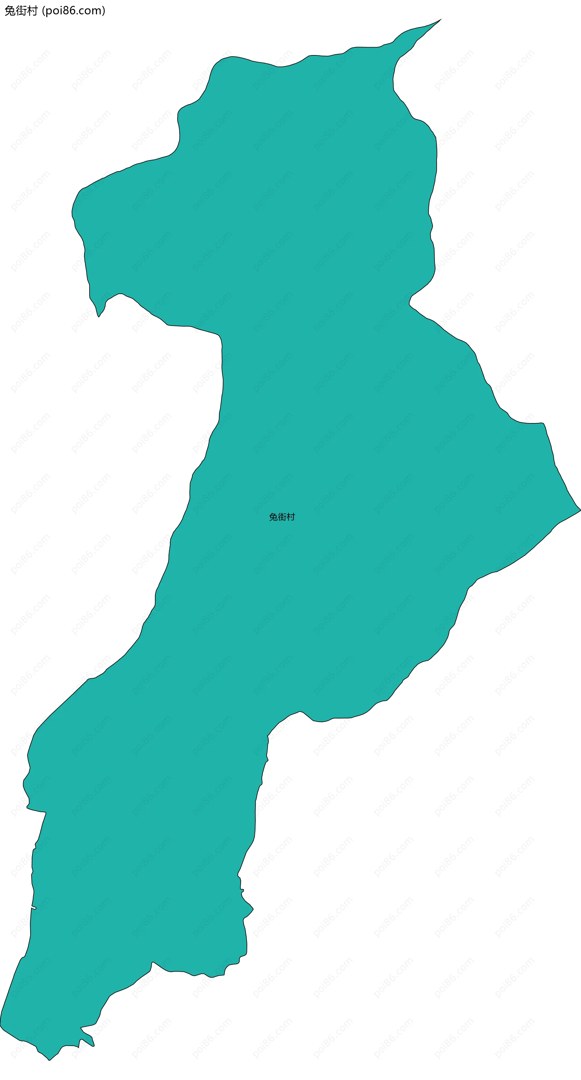 兔街村边界地图