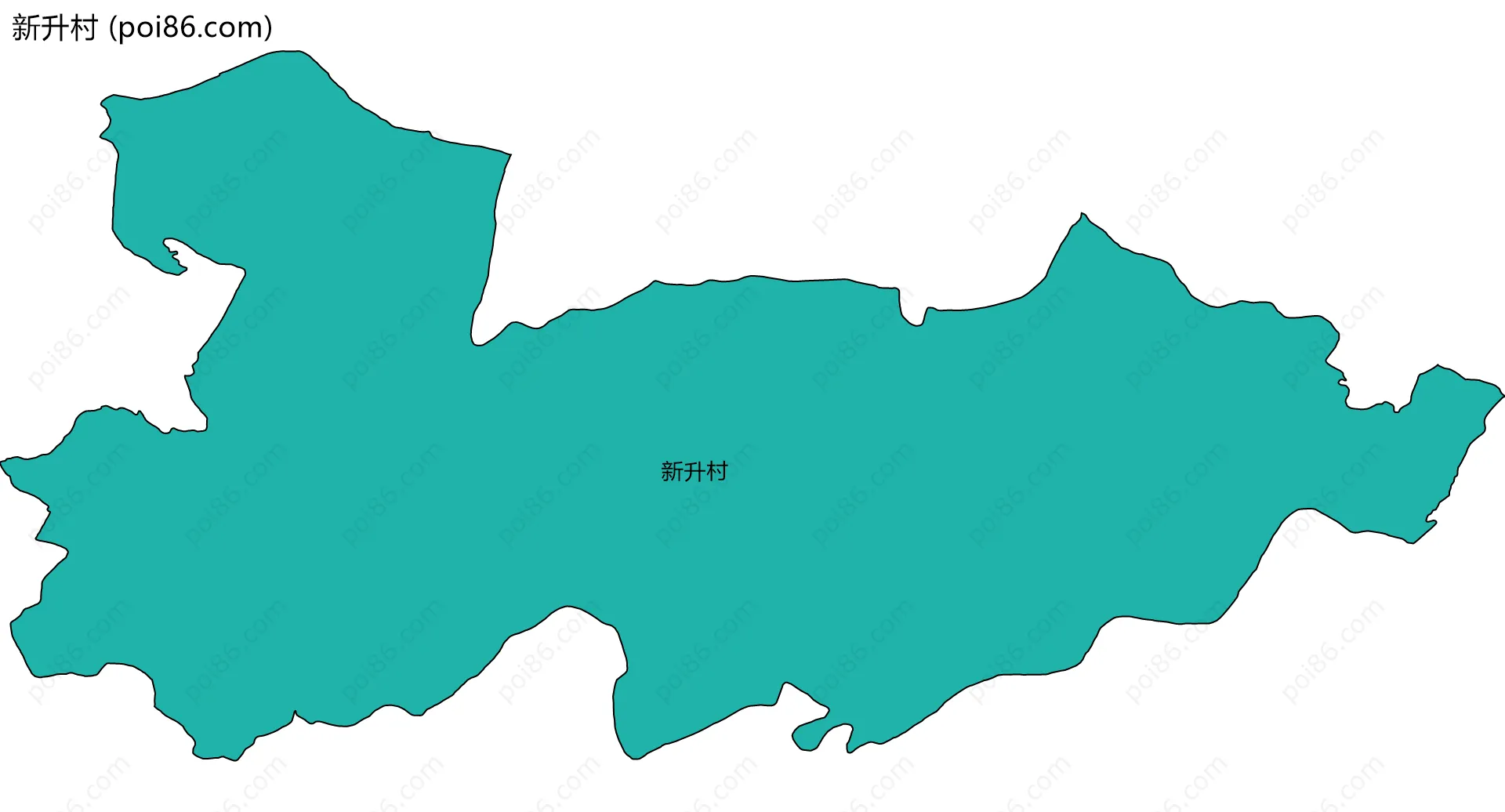 新升村边界地图