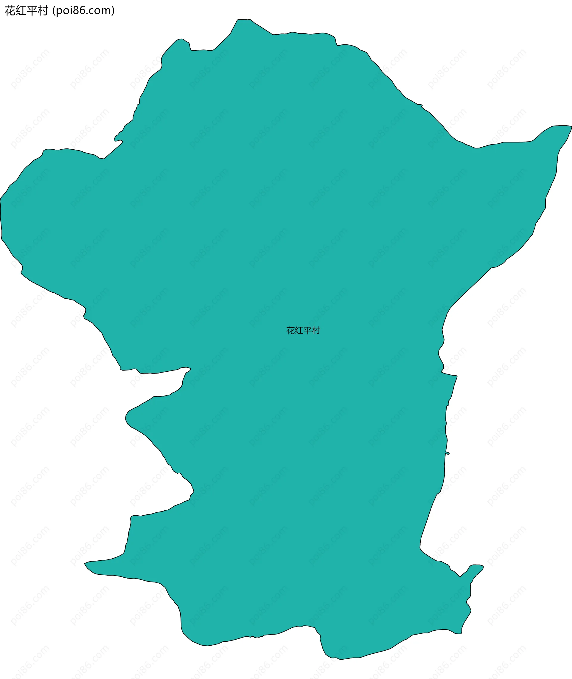 花红平村边界地图