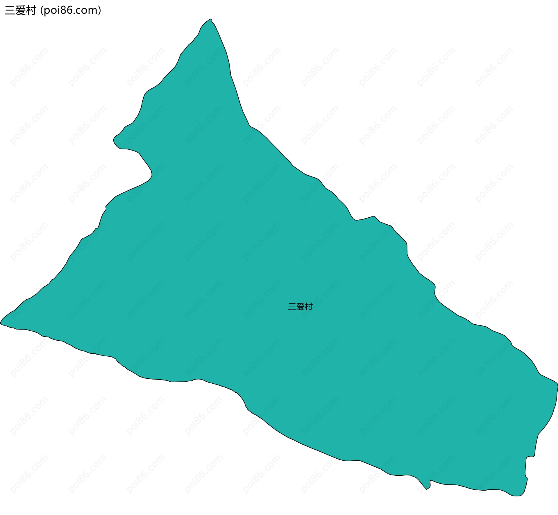 三爱村边界地图