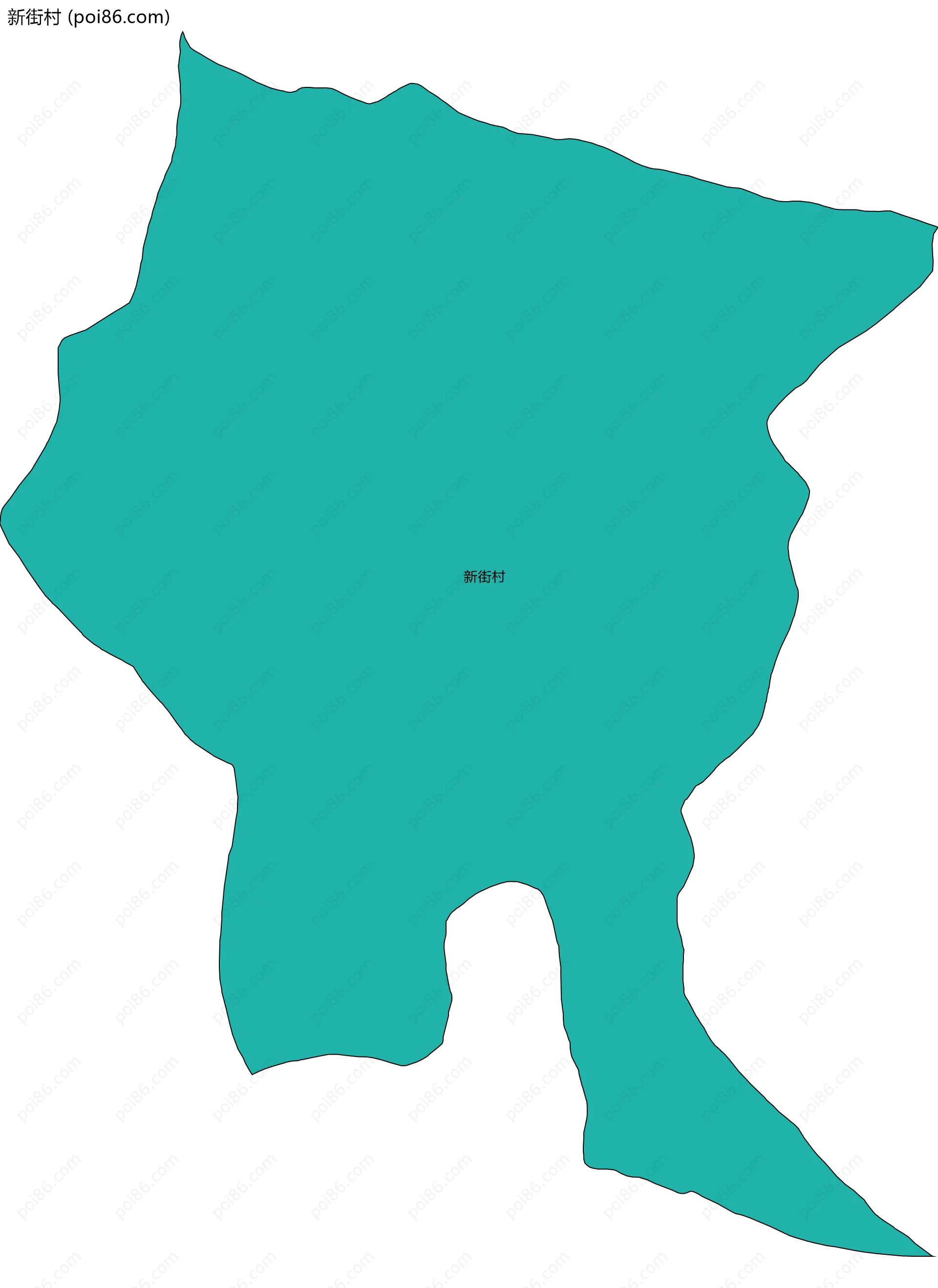 新街村边界地图