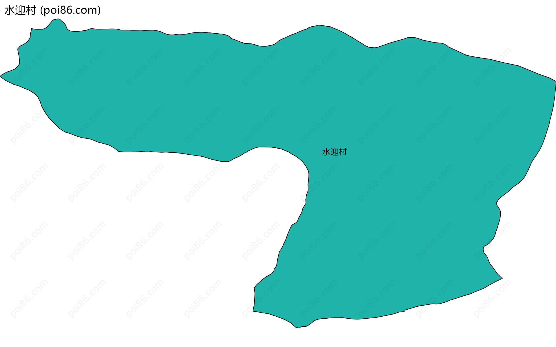 水迎村边界地图