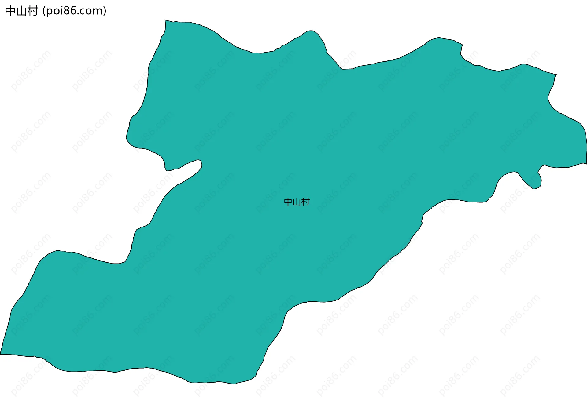 中山村边界地图