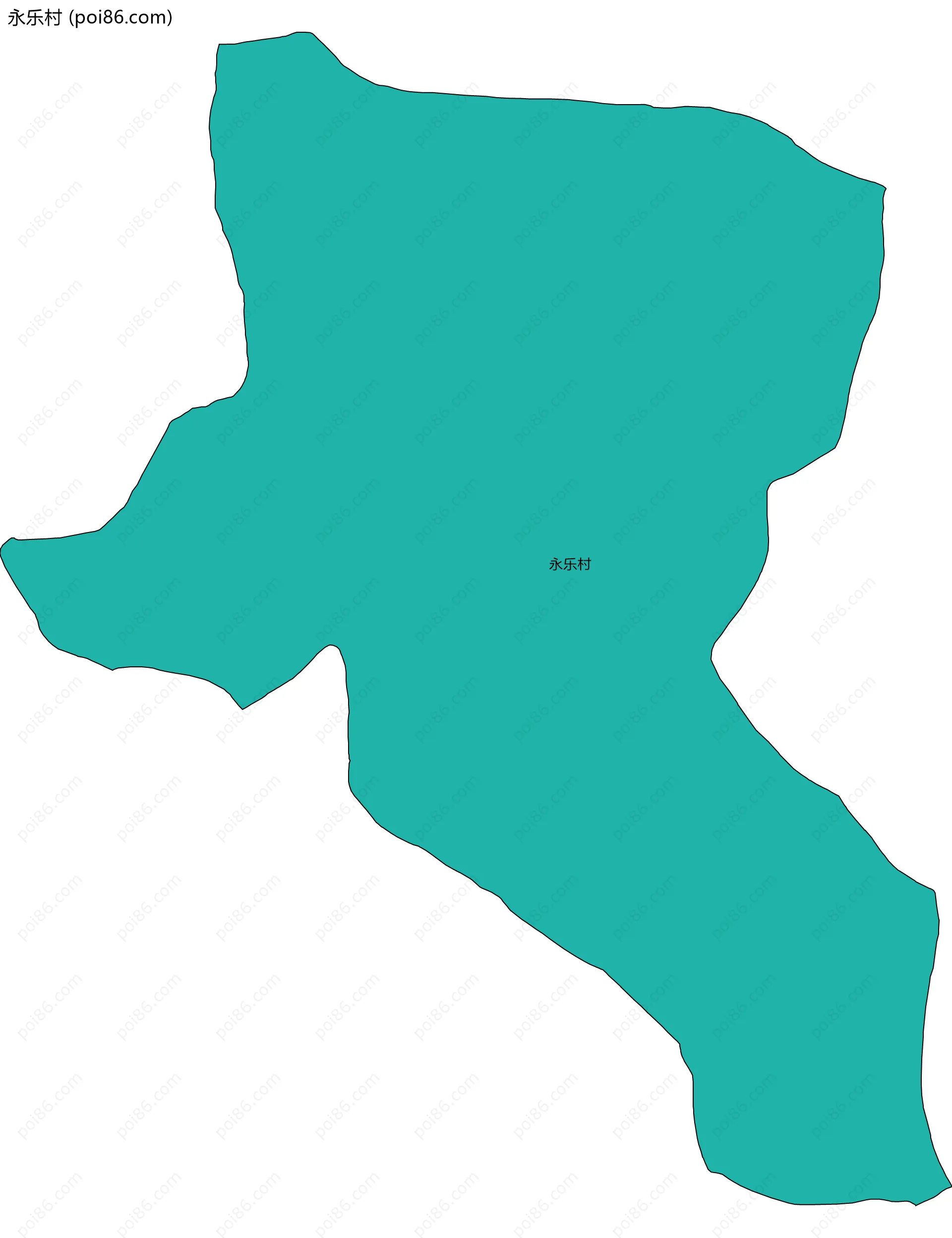 永乐村边界地图