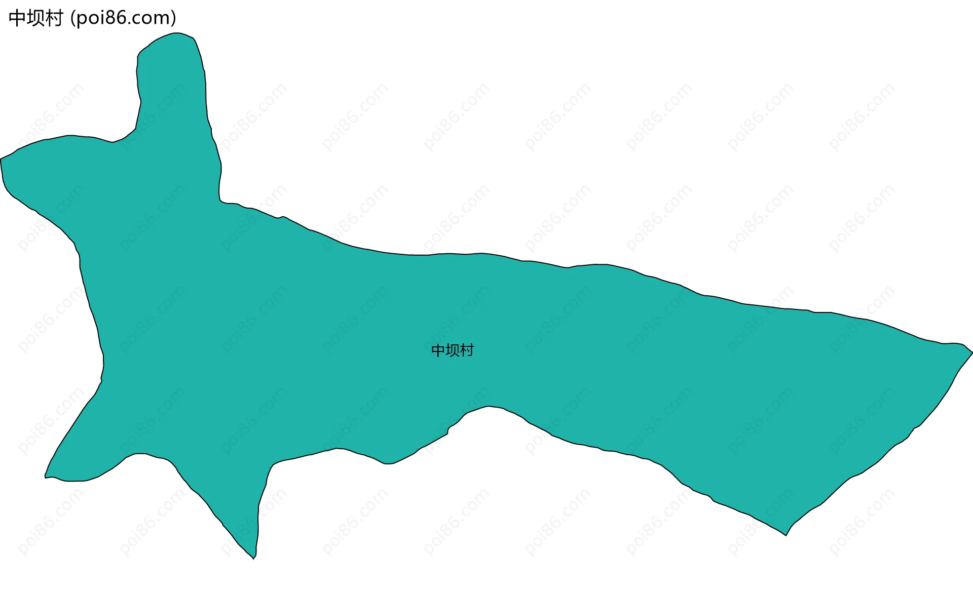 中坝村边界地图